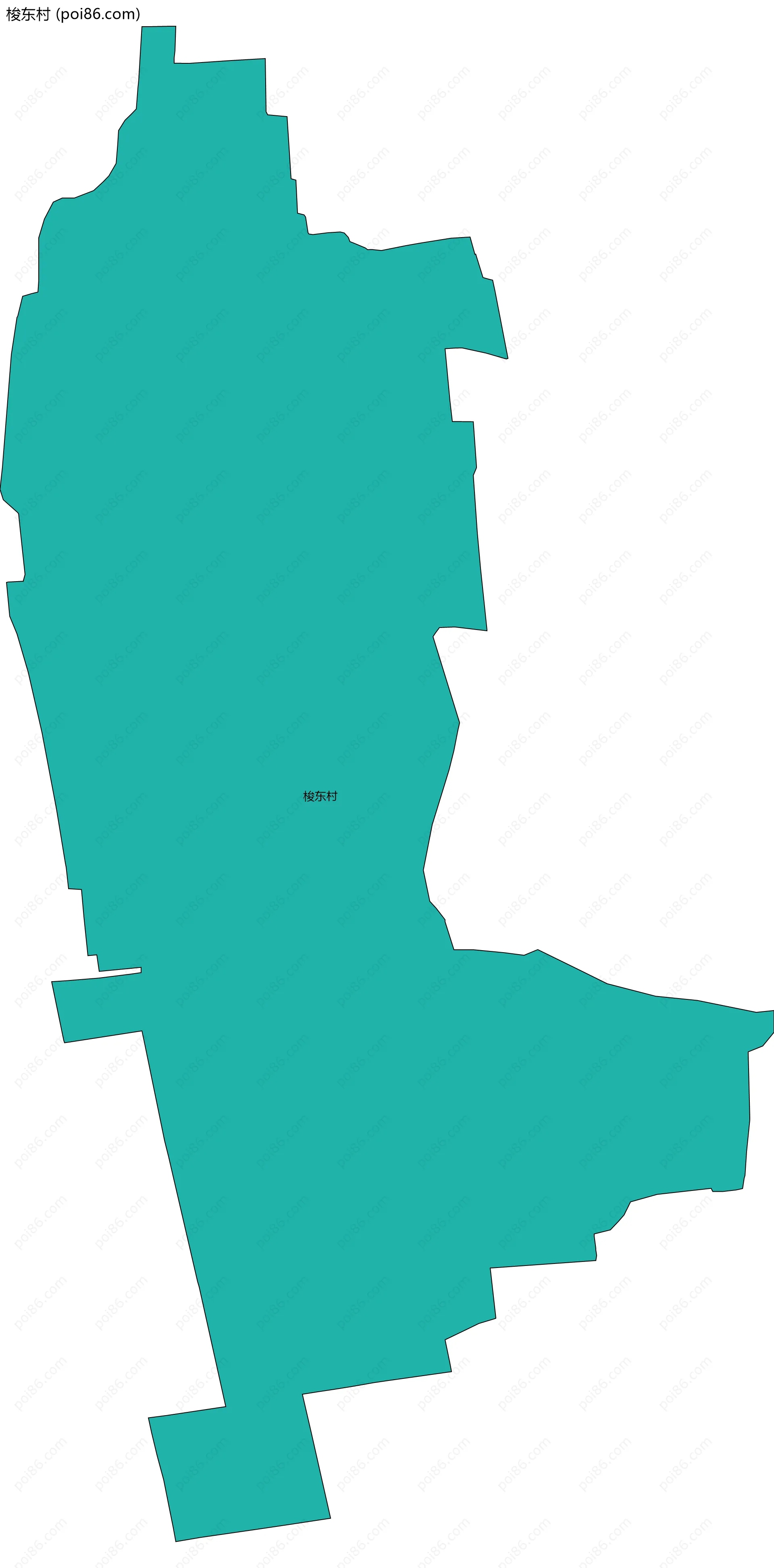 梭东村边界地图