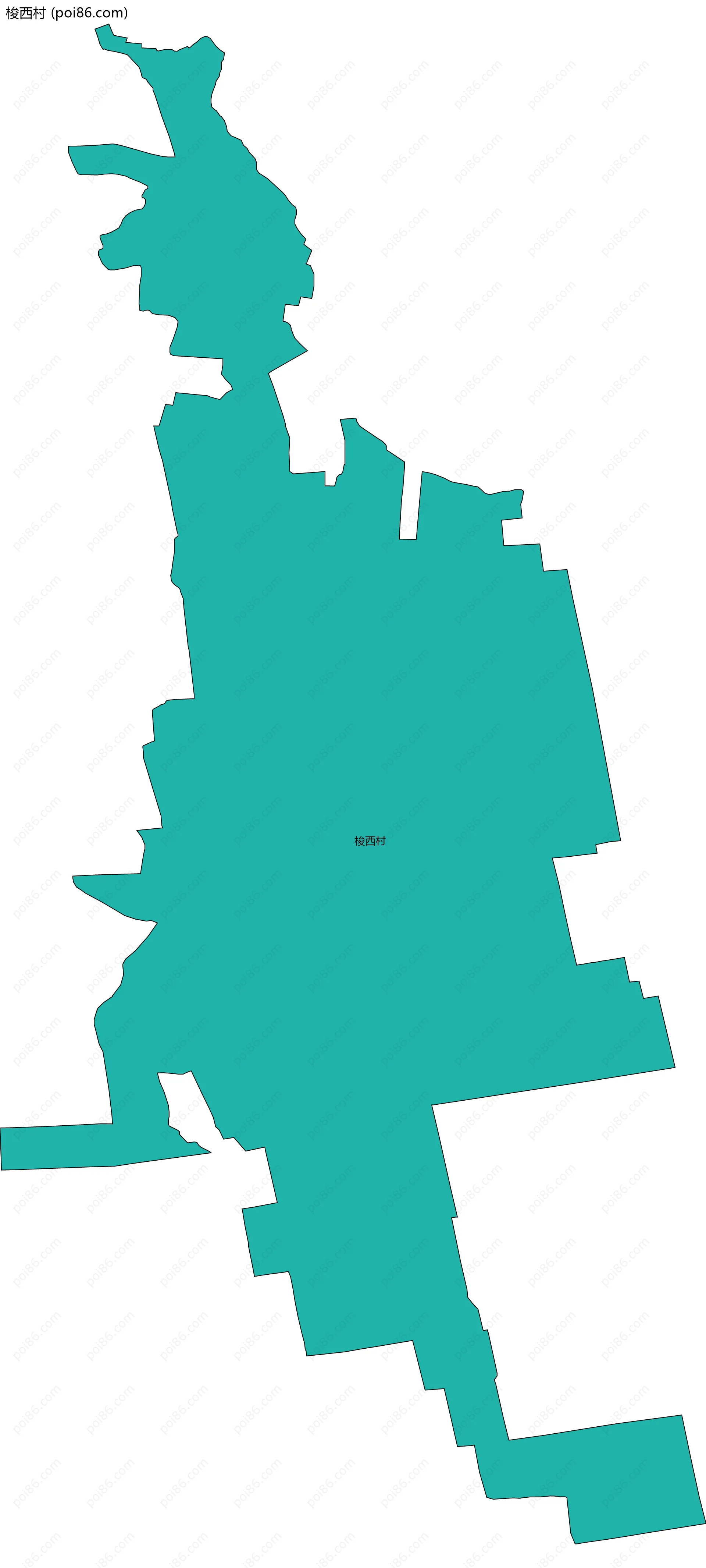 梭西村边界地图