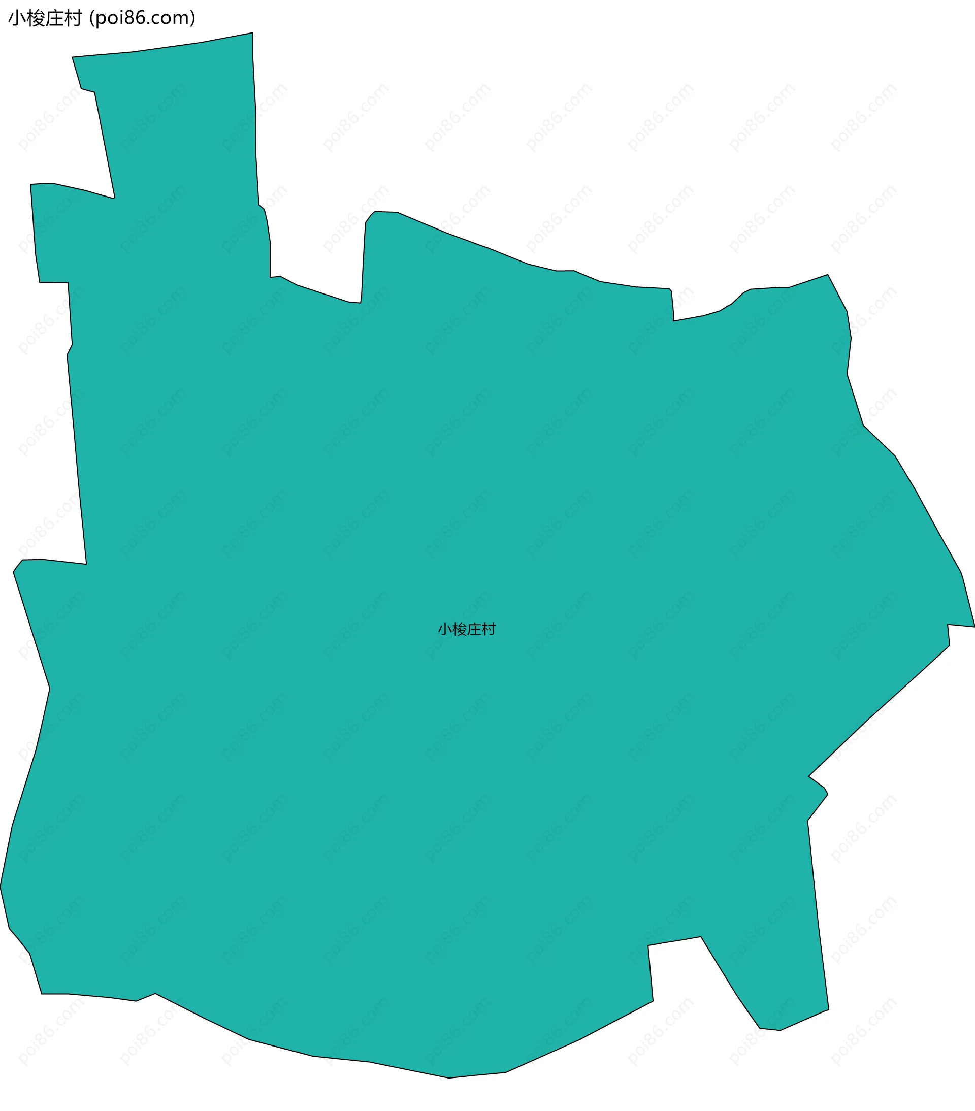 小梭庄村边界地图