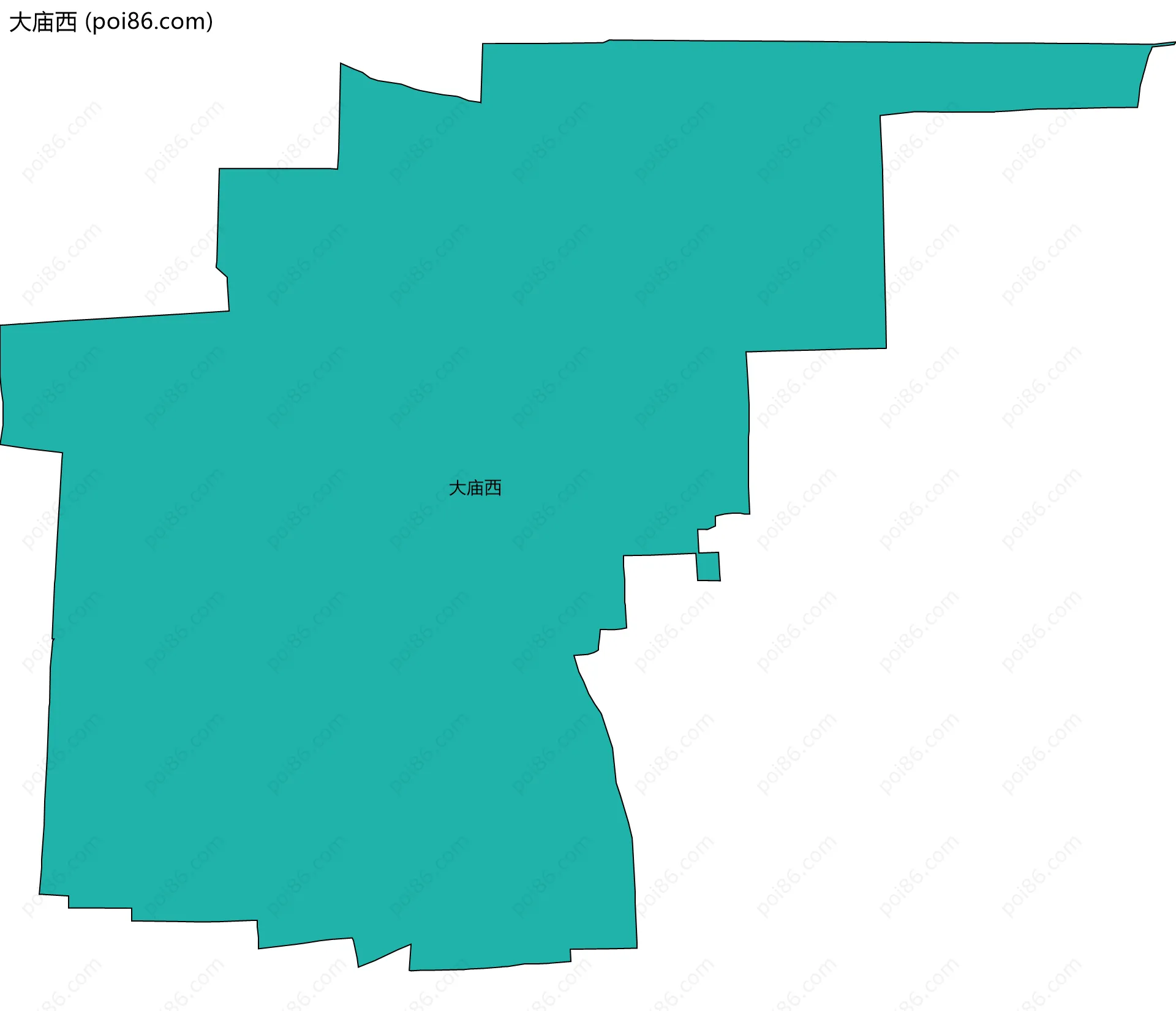 大庙西边界地图