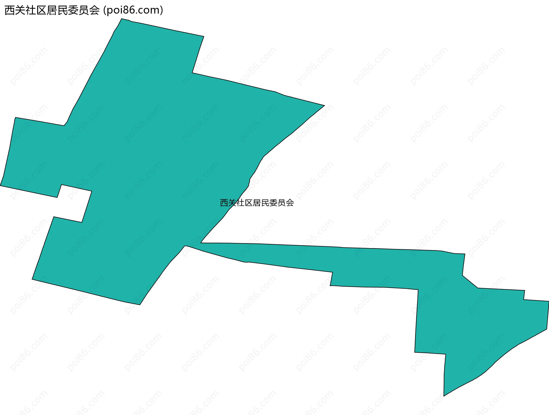 西关社区居民委员会边界地图