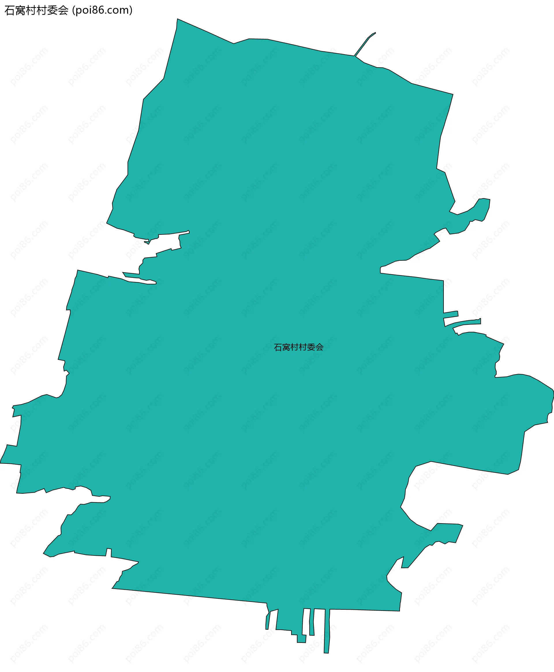 石窝村村委会边界地图