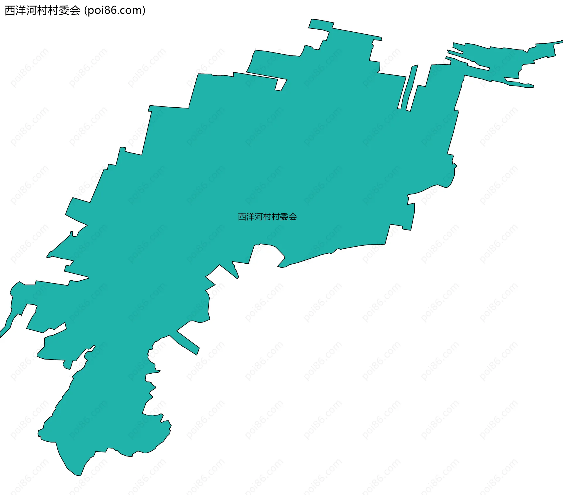 西洋河村村委会边界地图