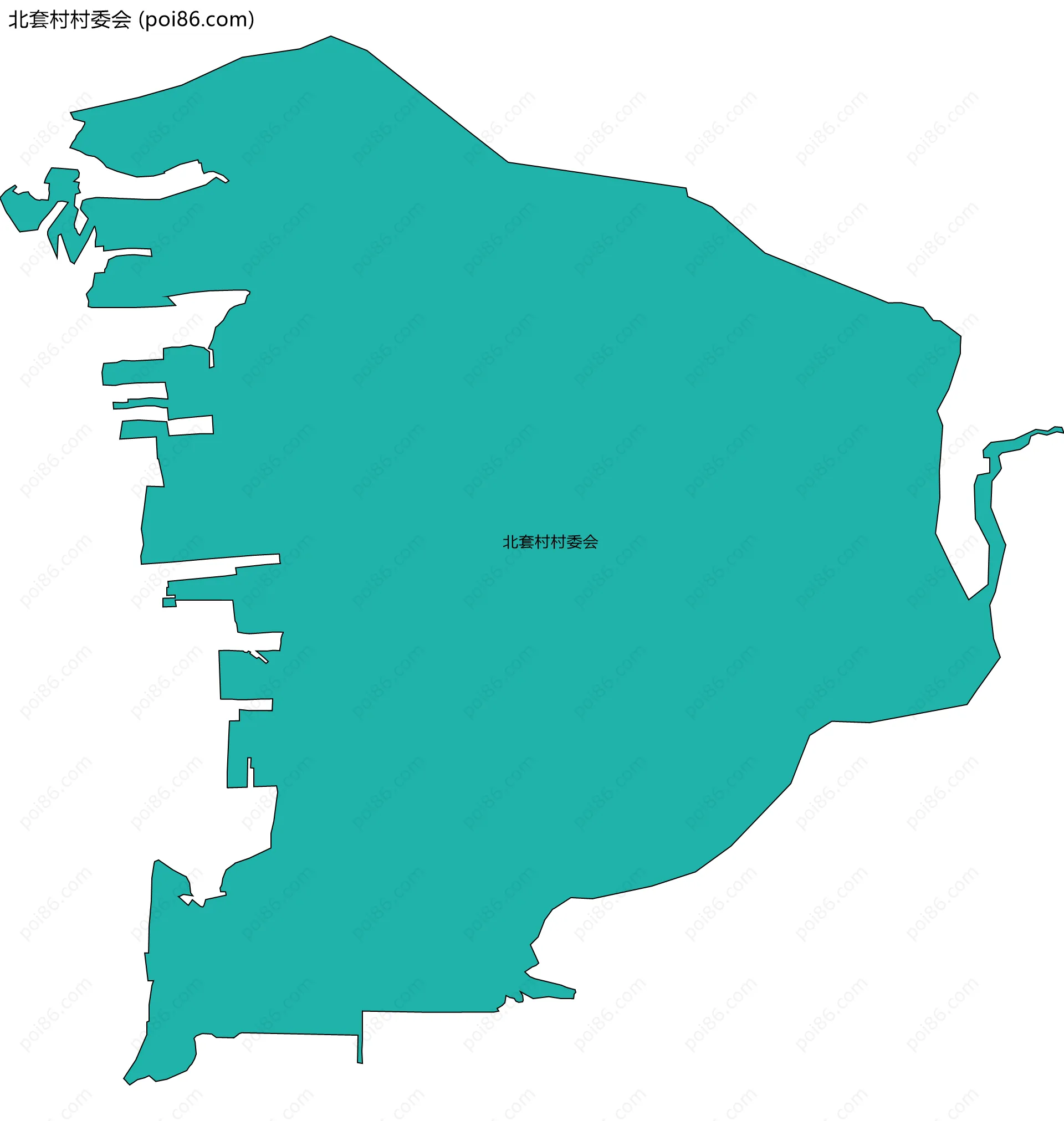 北套村村委会边界地图
