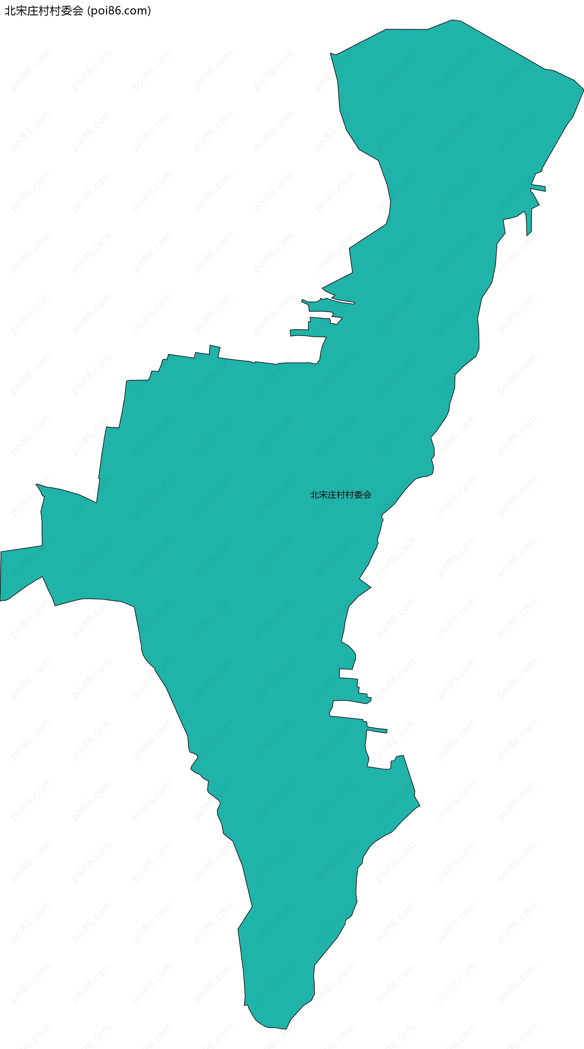 北宋庄村村委会边界地图