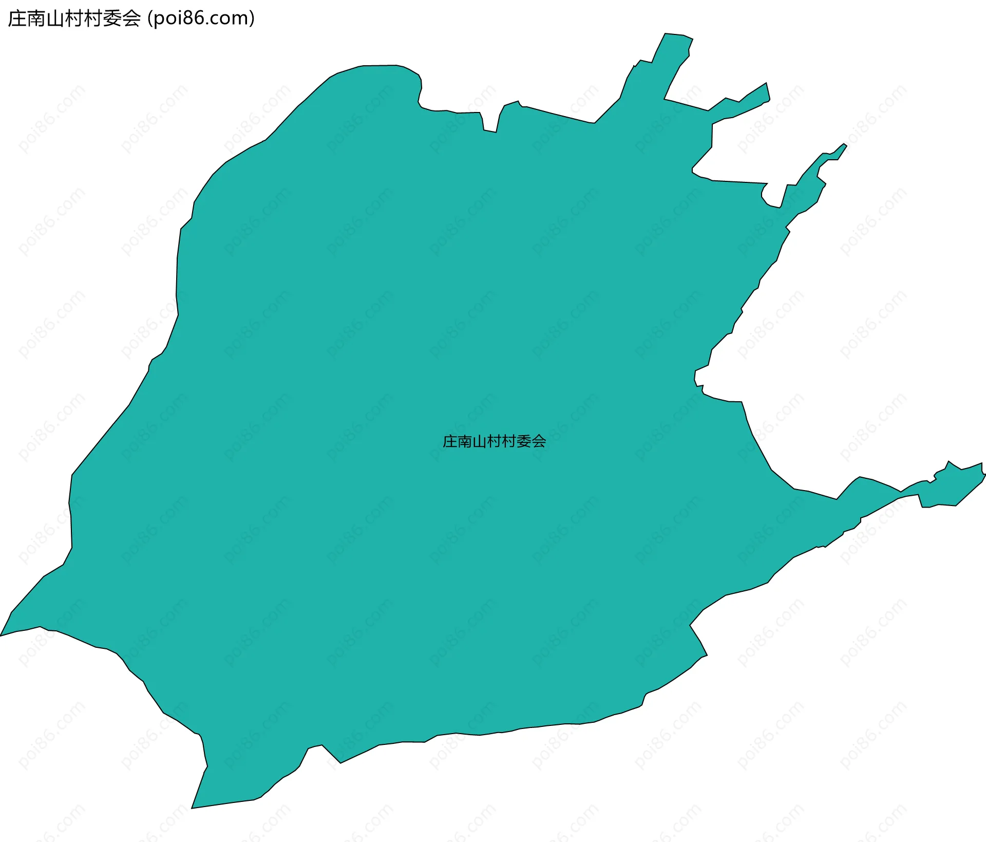 庄南山村村委会边界地图