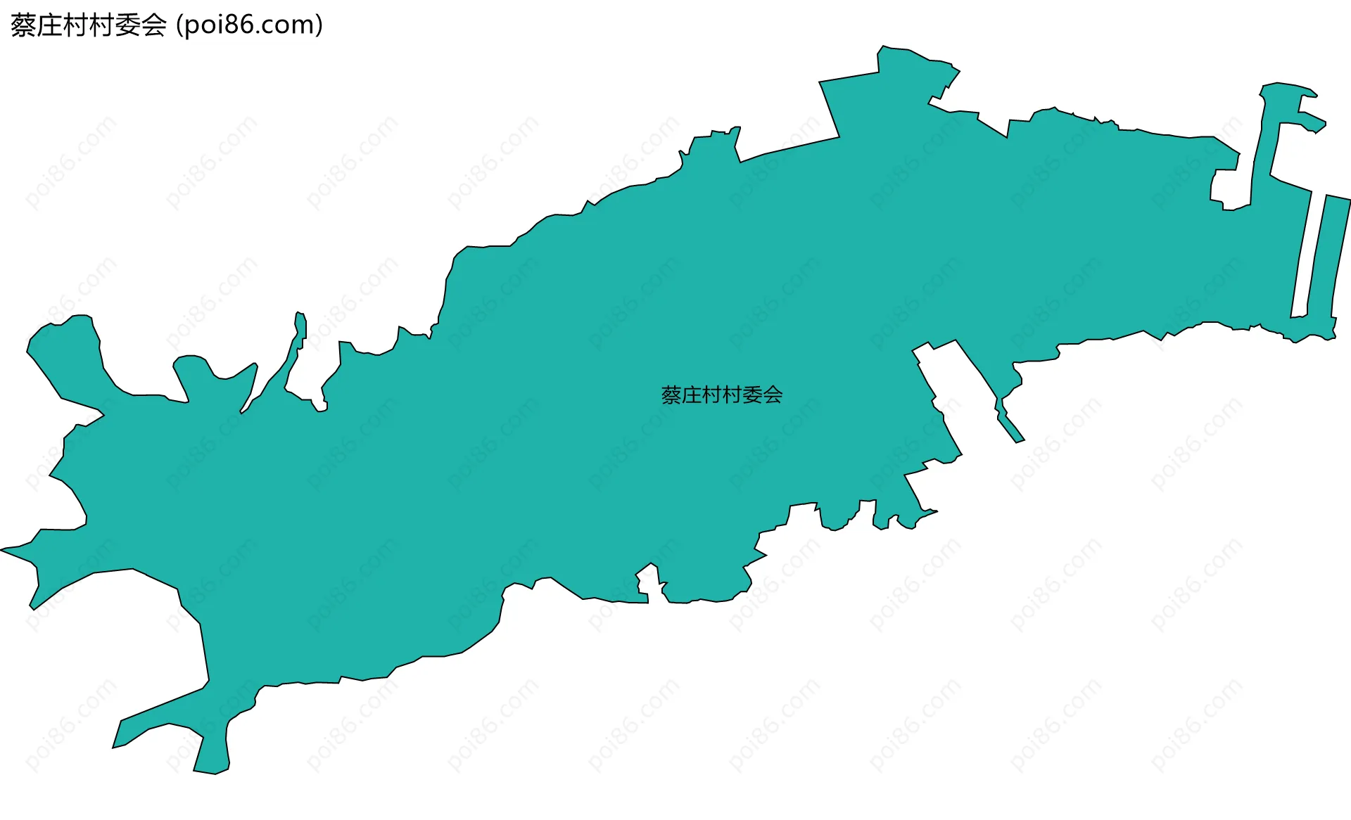 蔡庄村村委会边界地图