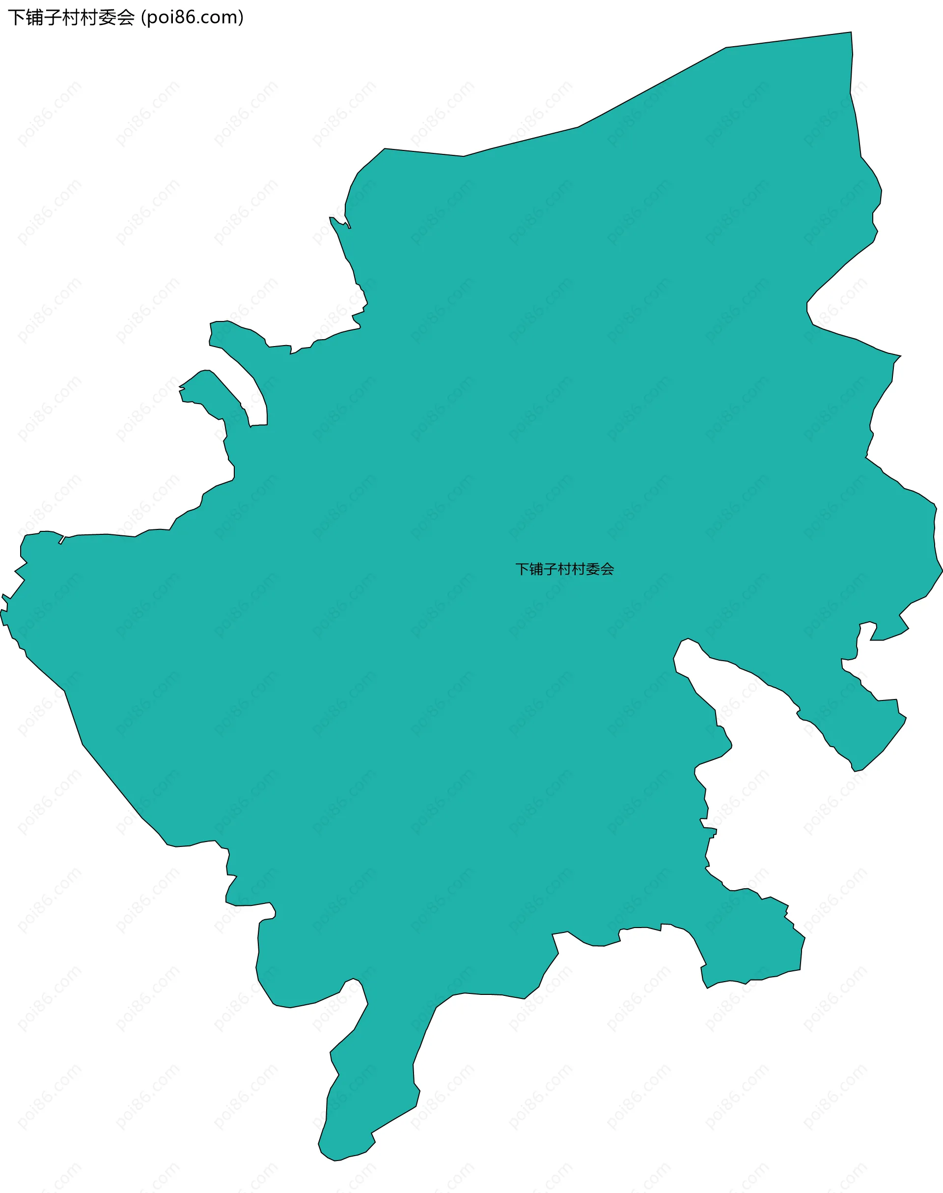 下铺子村村委会边界地图