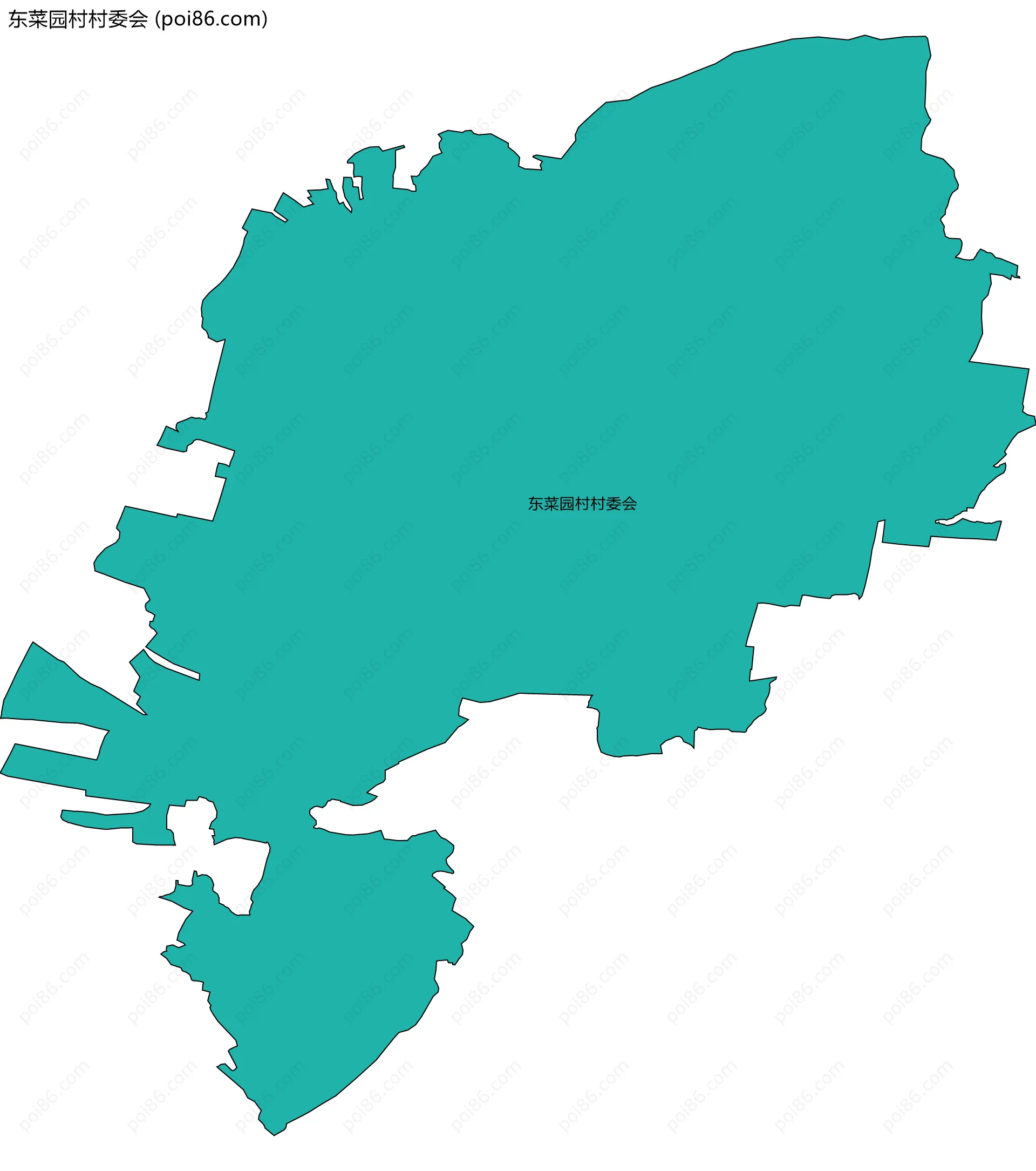 东菜园村村委会边界地图