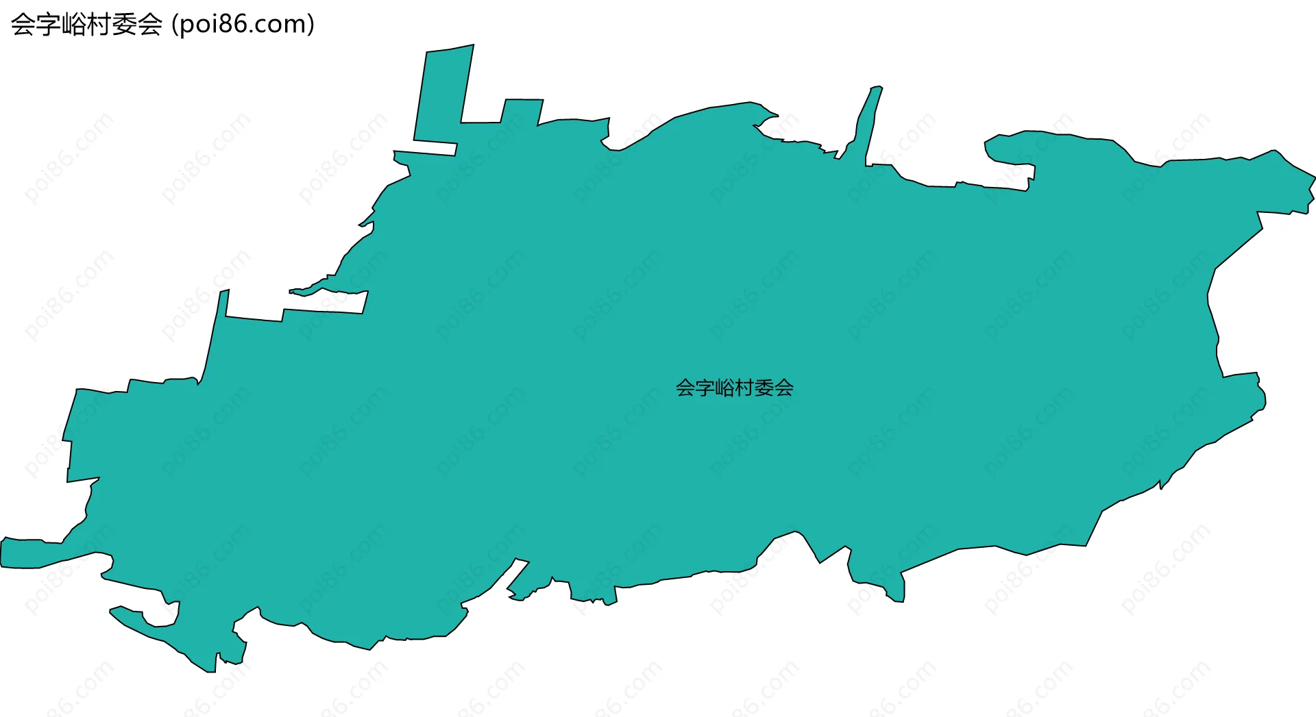 会字峪村委会边界地图