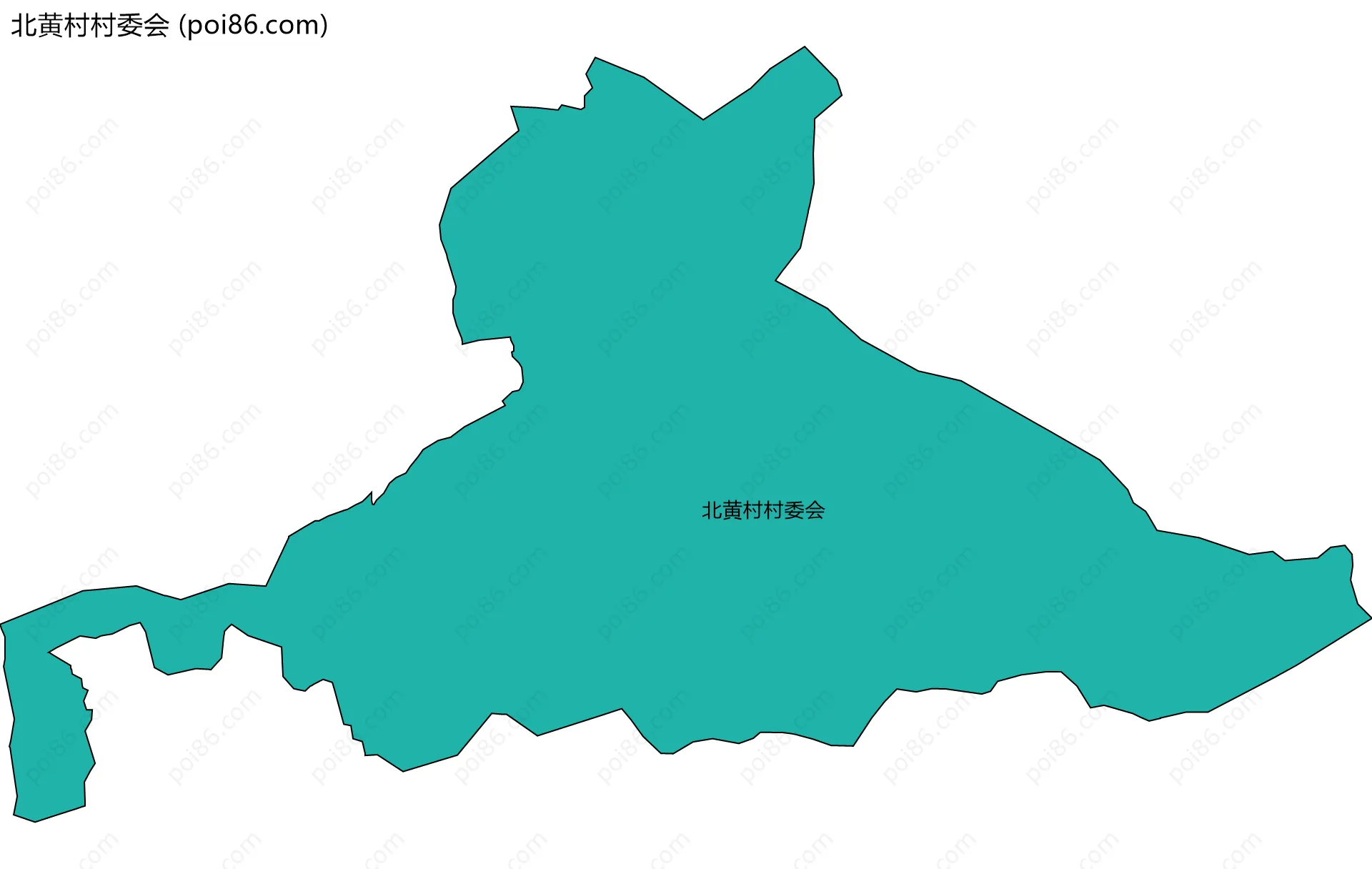 北黄村村委会边界地图