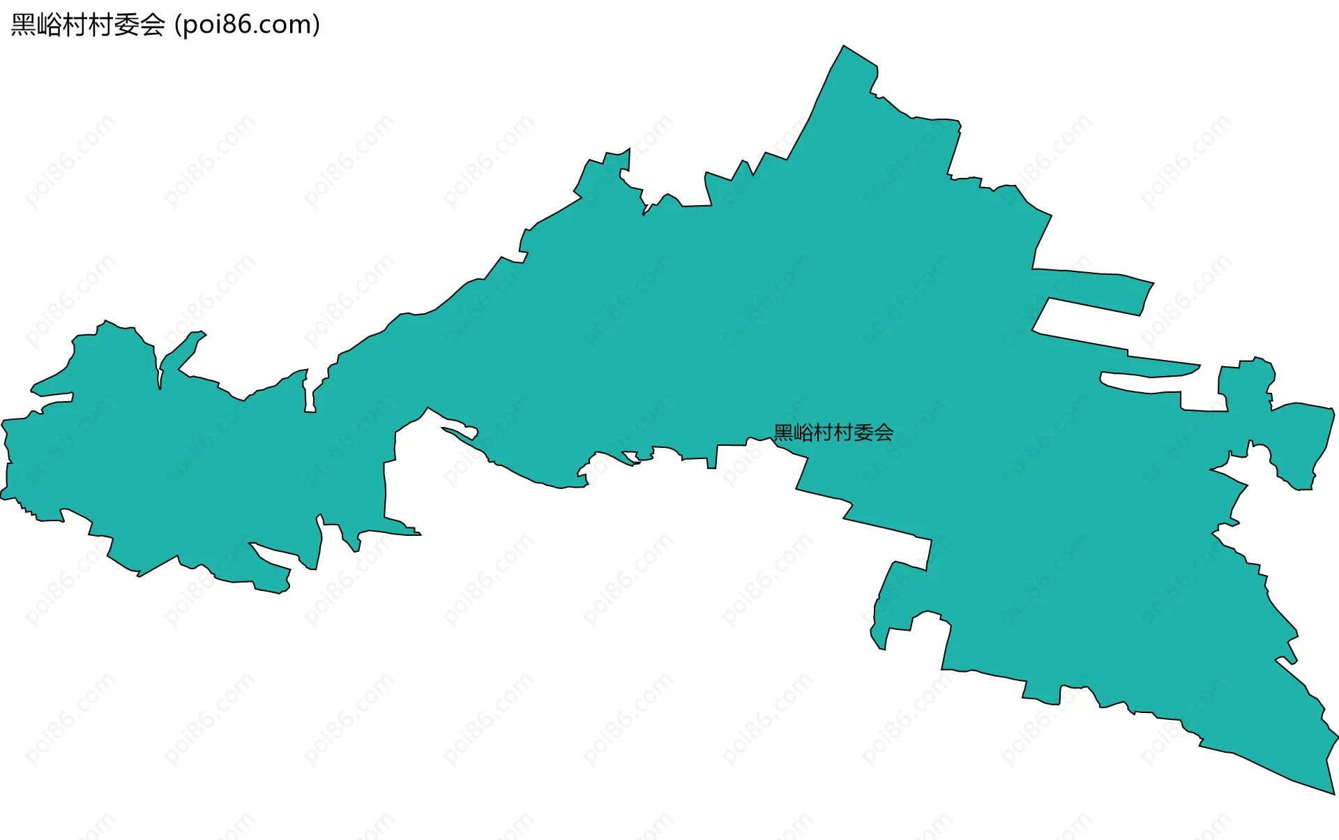黑峪村村委会边界地图