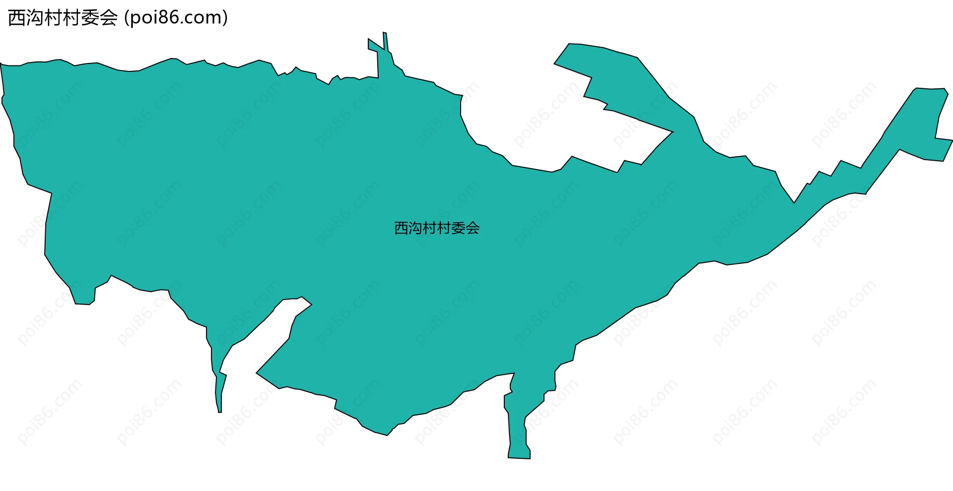 西沟村村委会边界地图