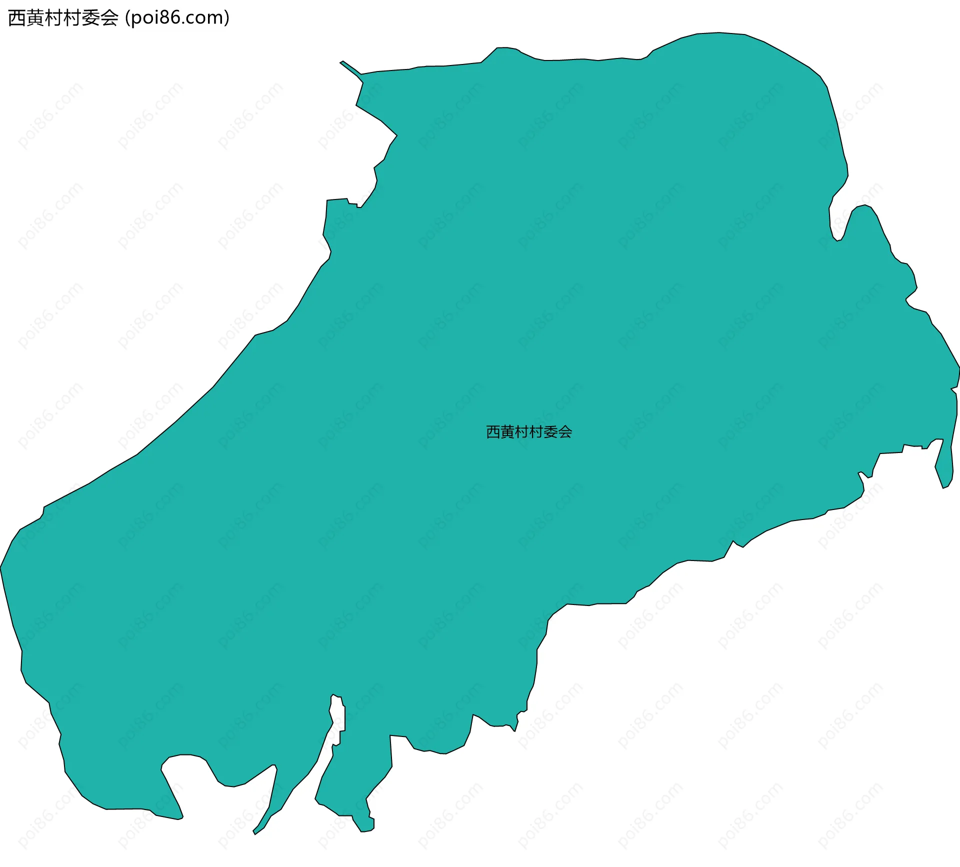 西黄村村委会边界地图