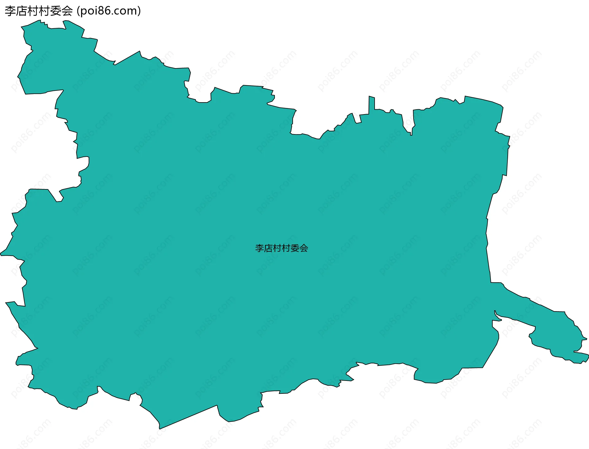 李店村村委会边界地图