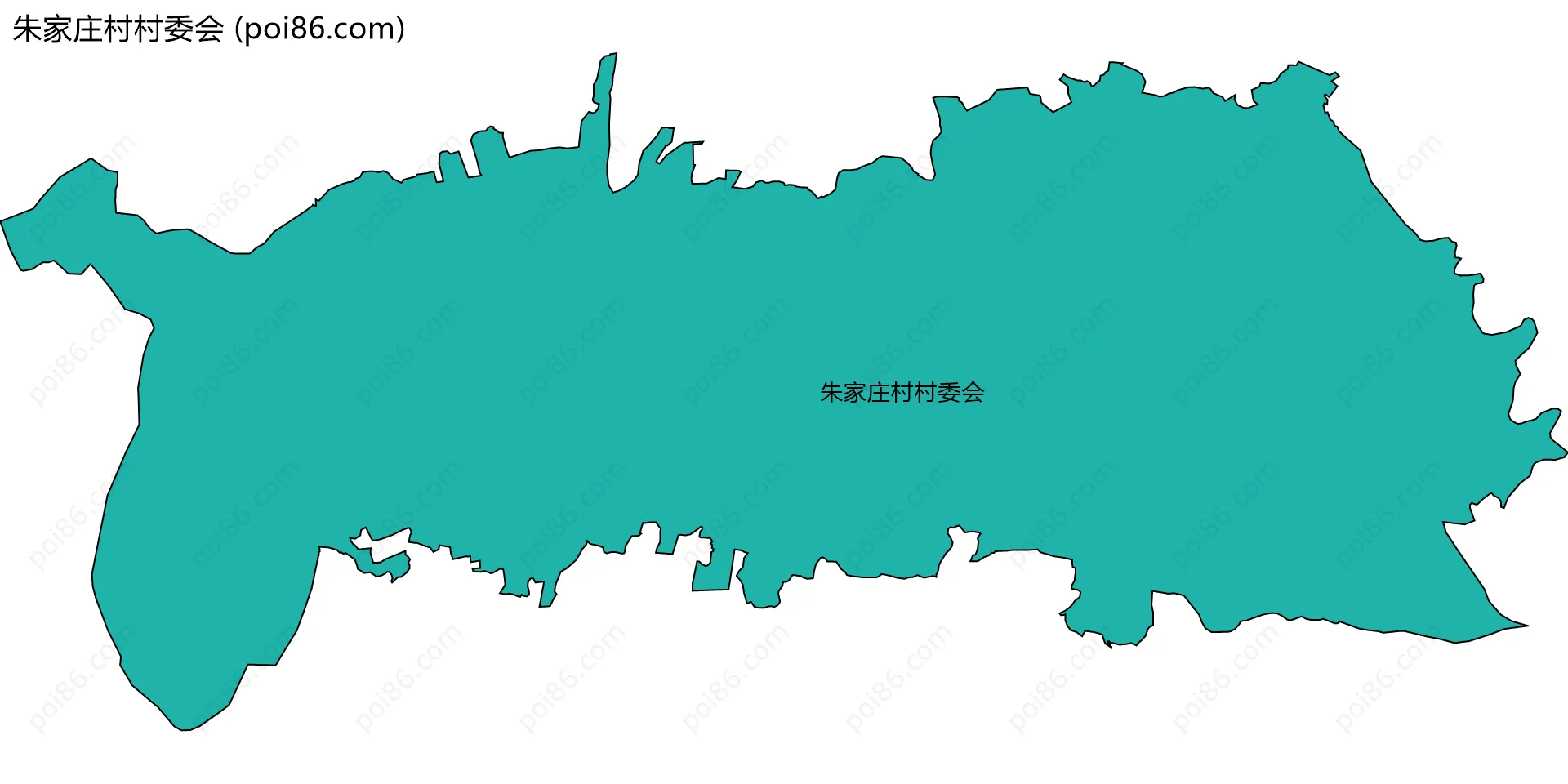 朱家庄村村委会边界地图