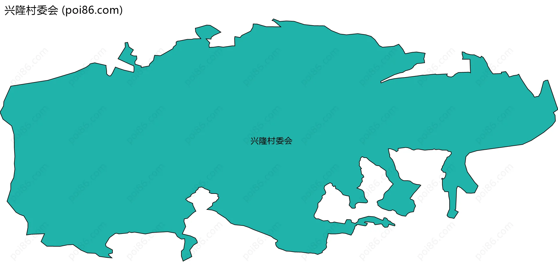 兴隆村委会边界地图