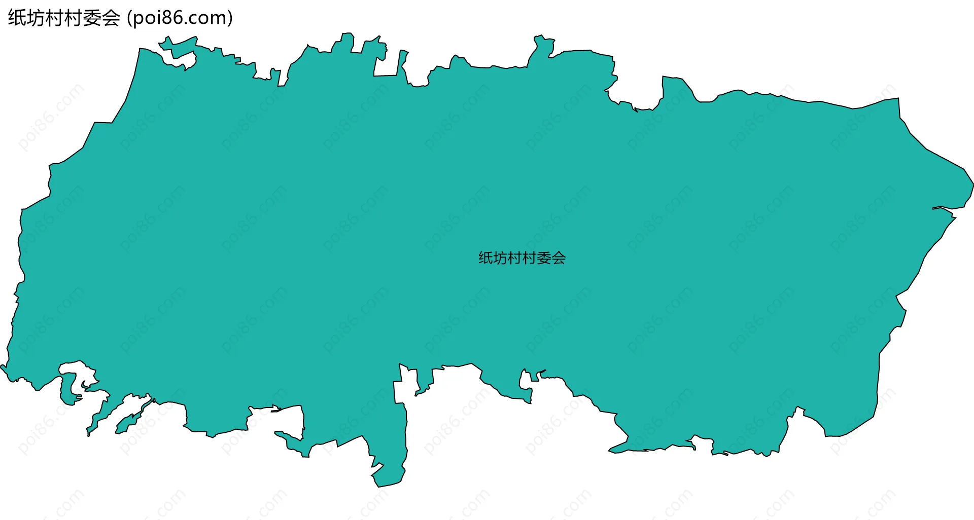 纸坊村村委会边界地图