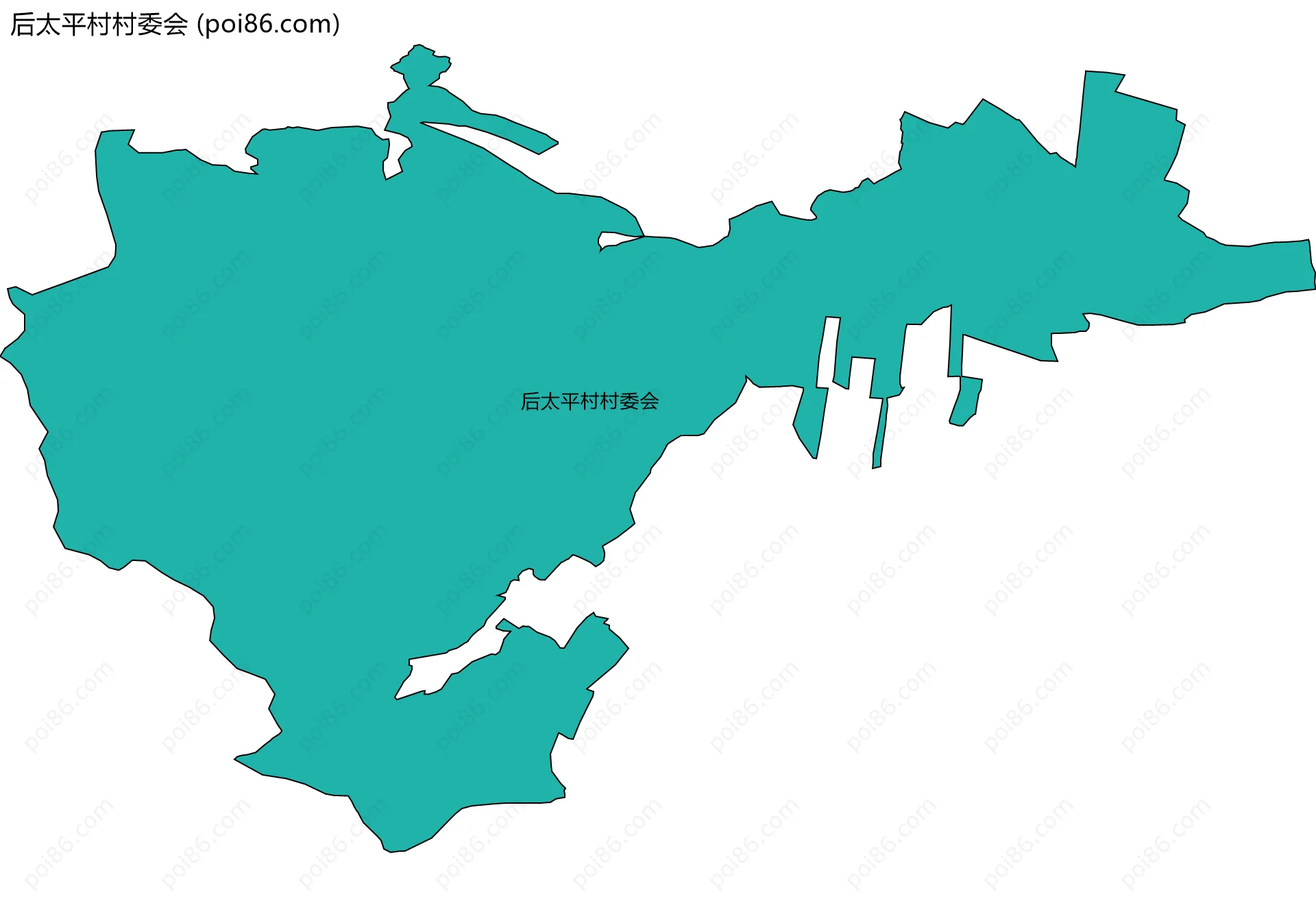 后太平村村委会边界地图