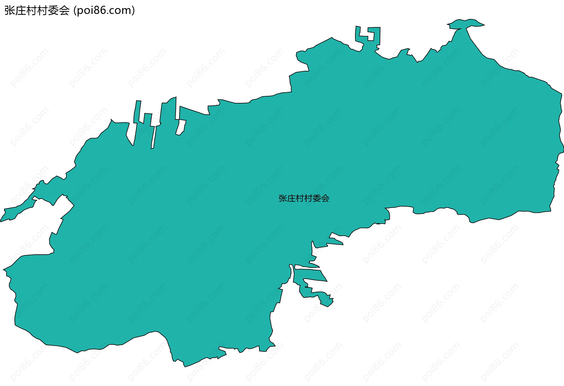 张庄村村委会边界地图