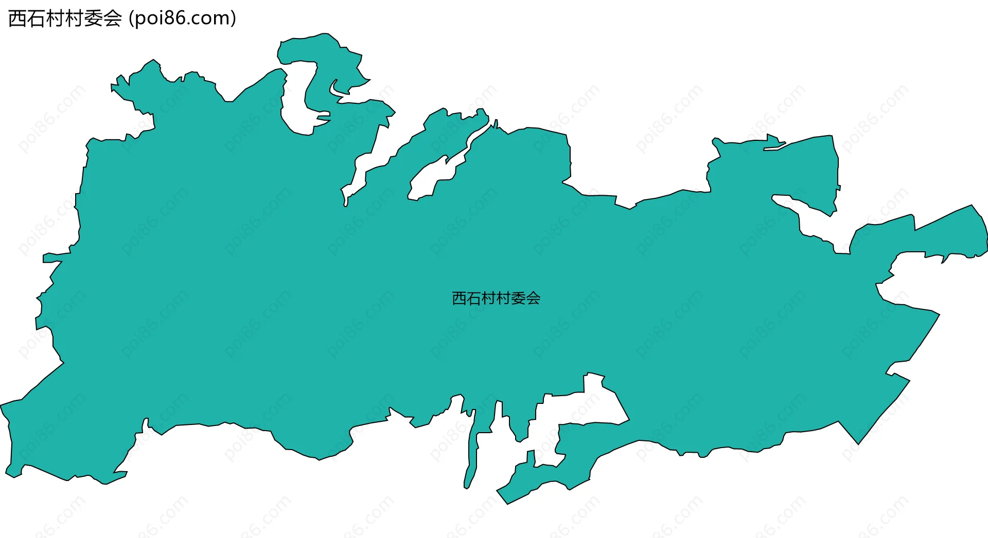西石村村委会边界地图