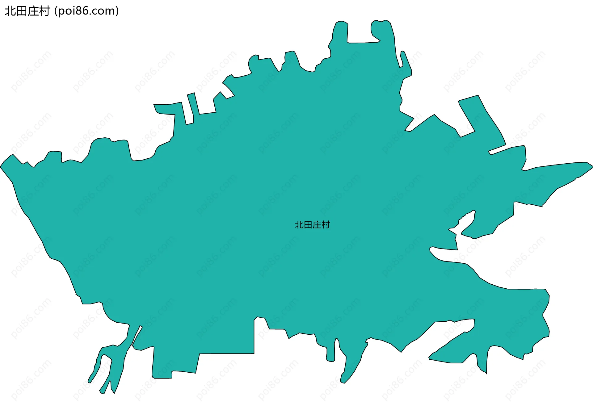北田庄村边界地图