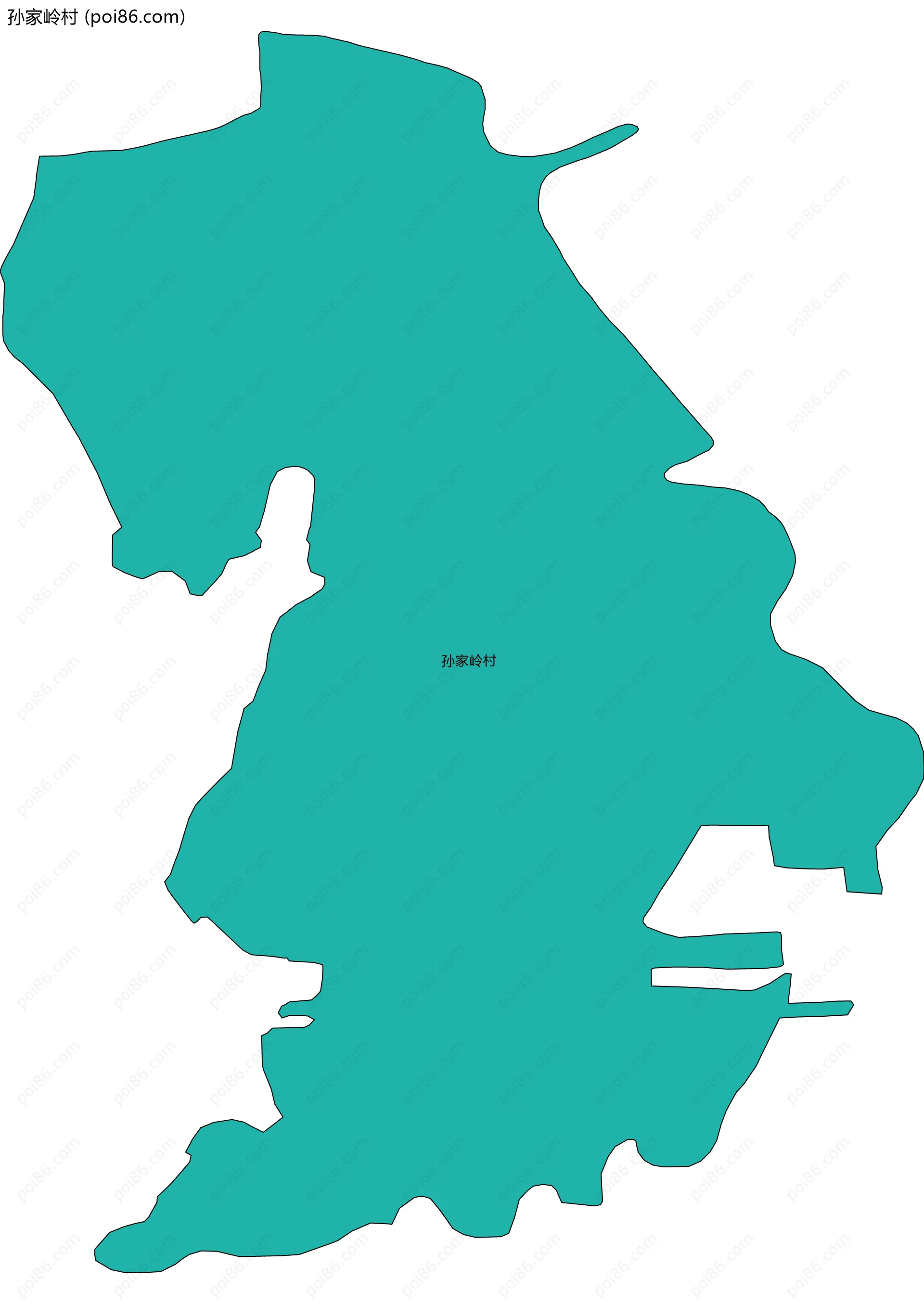 孙家岭村边界地图