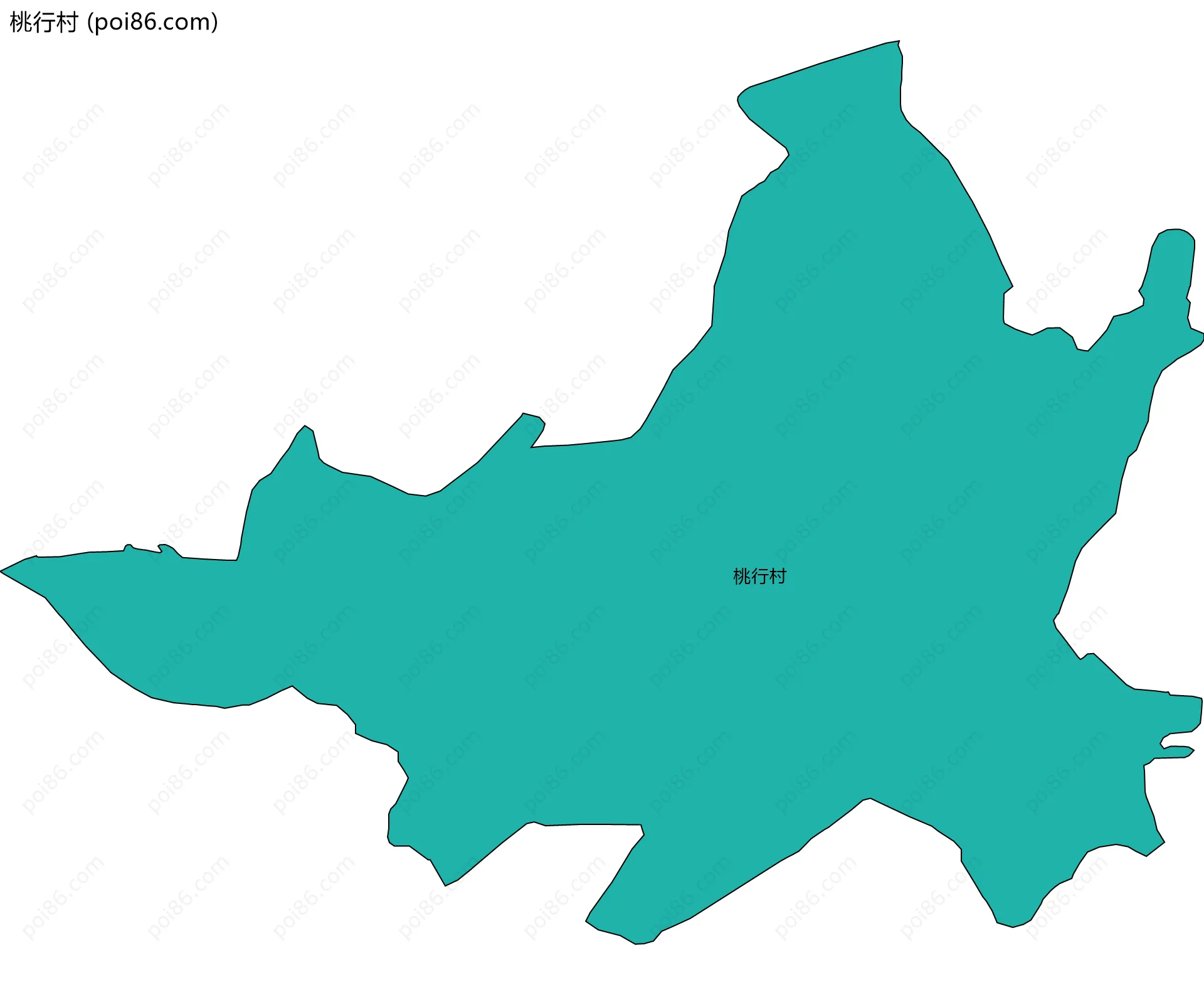 桃行村边界地图