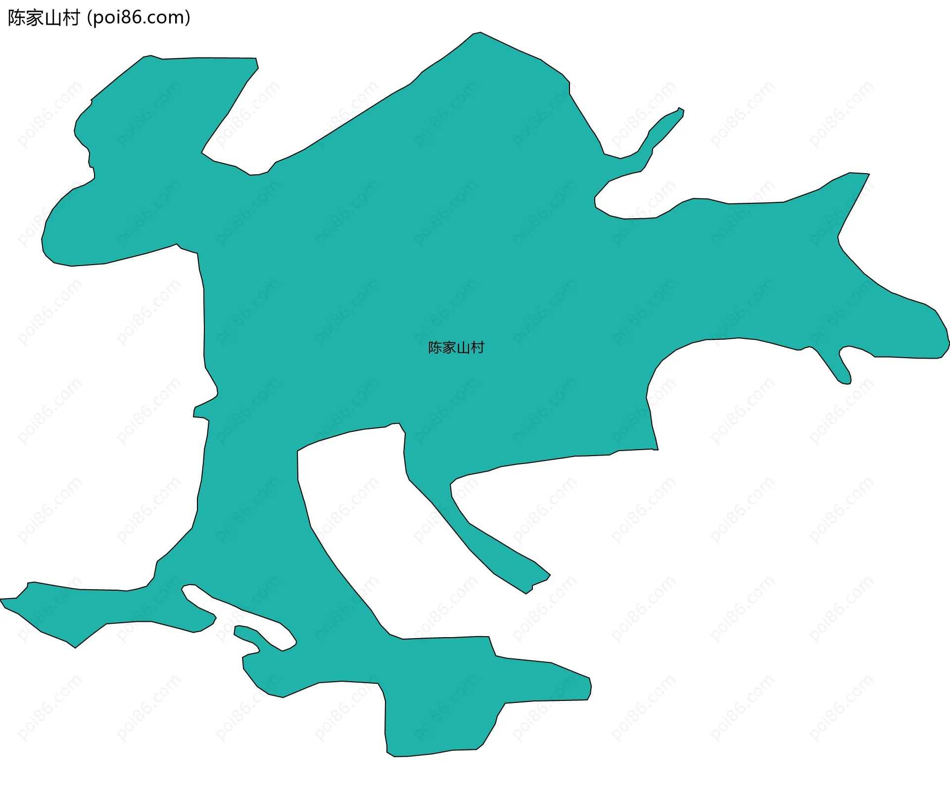 陈家山村边界地图