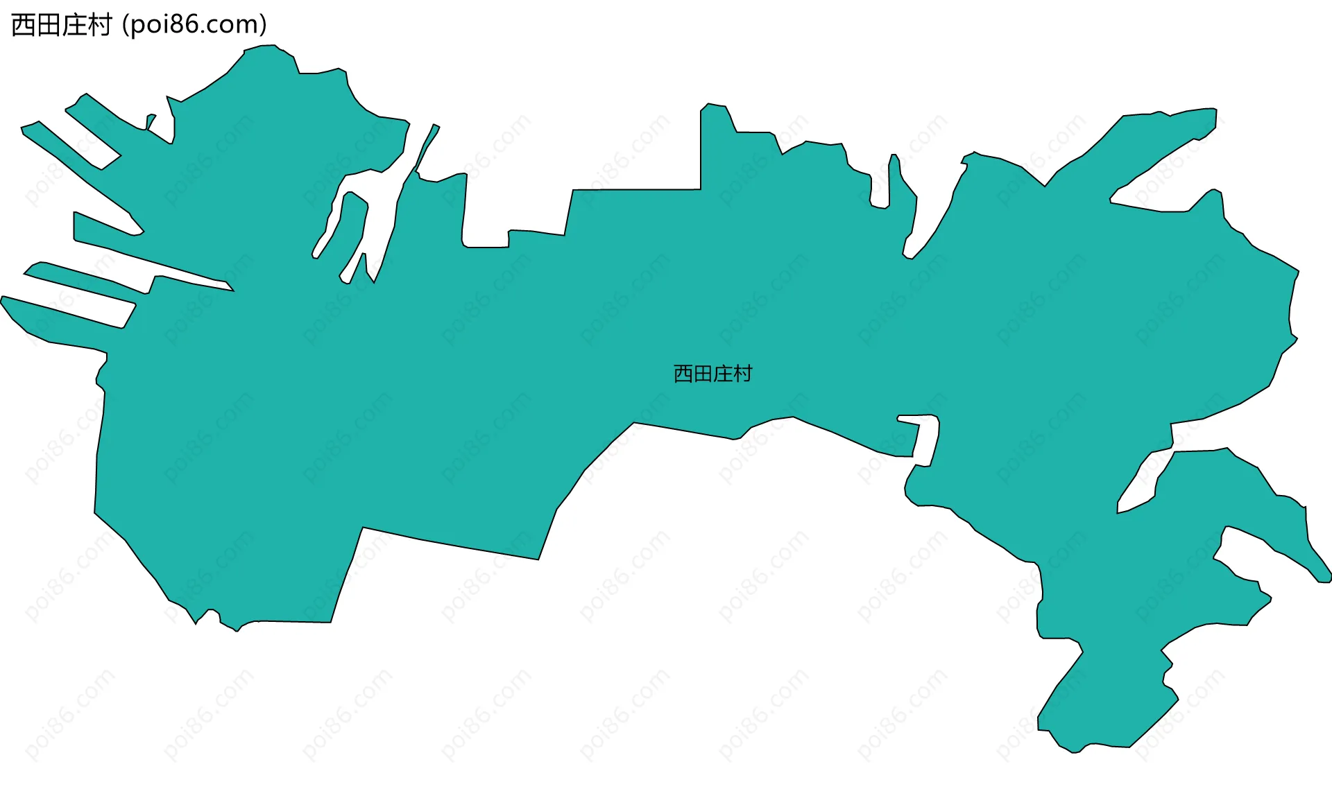 西田庄村边界地图