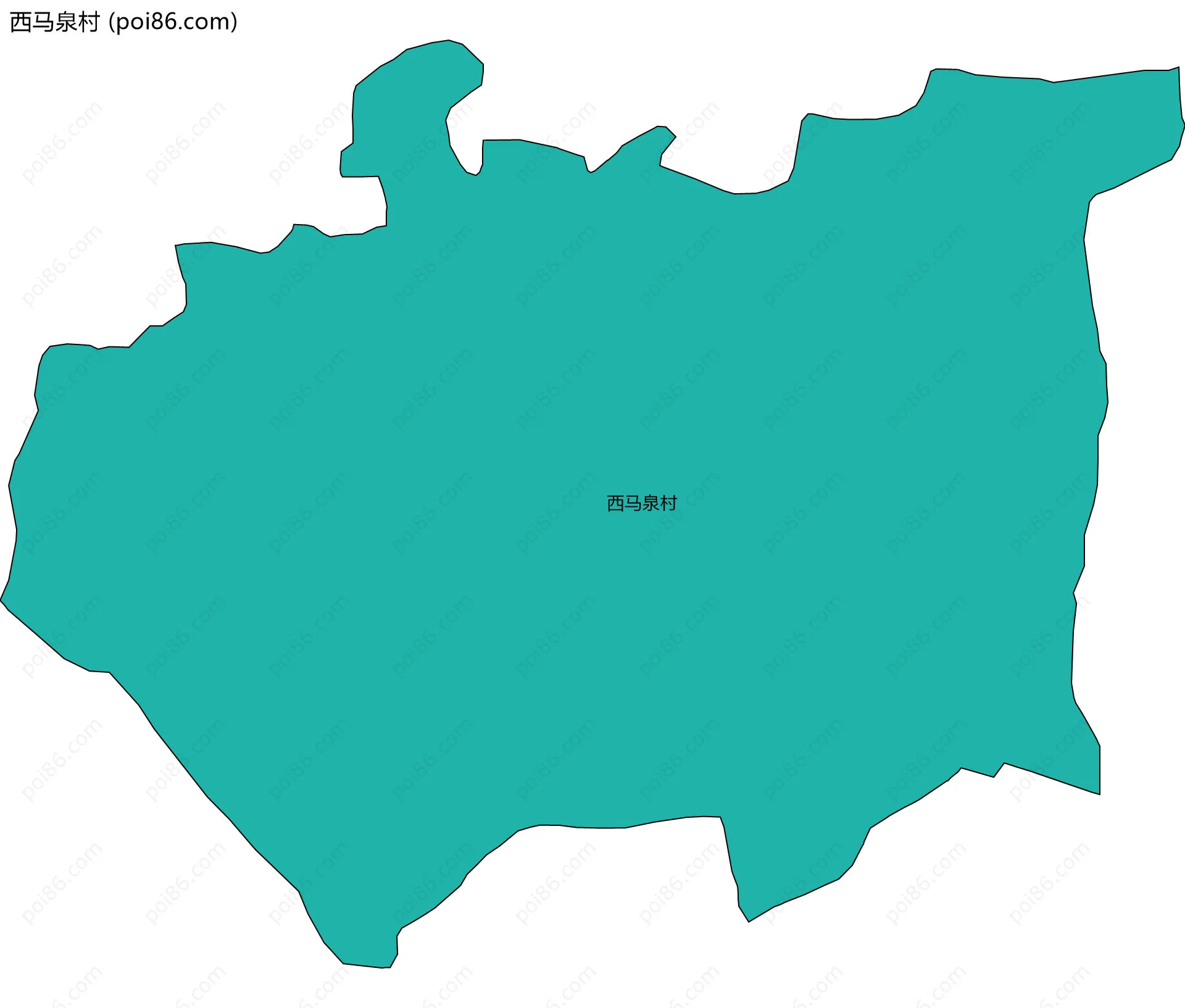 西马泉村边界地图
