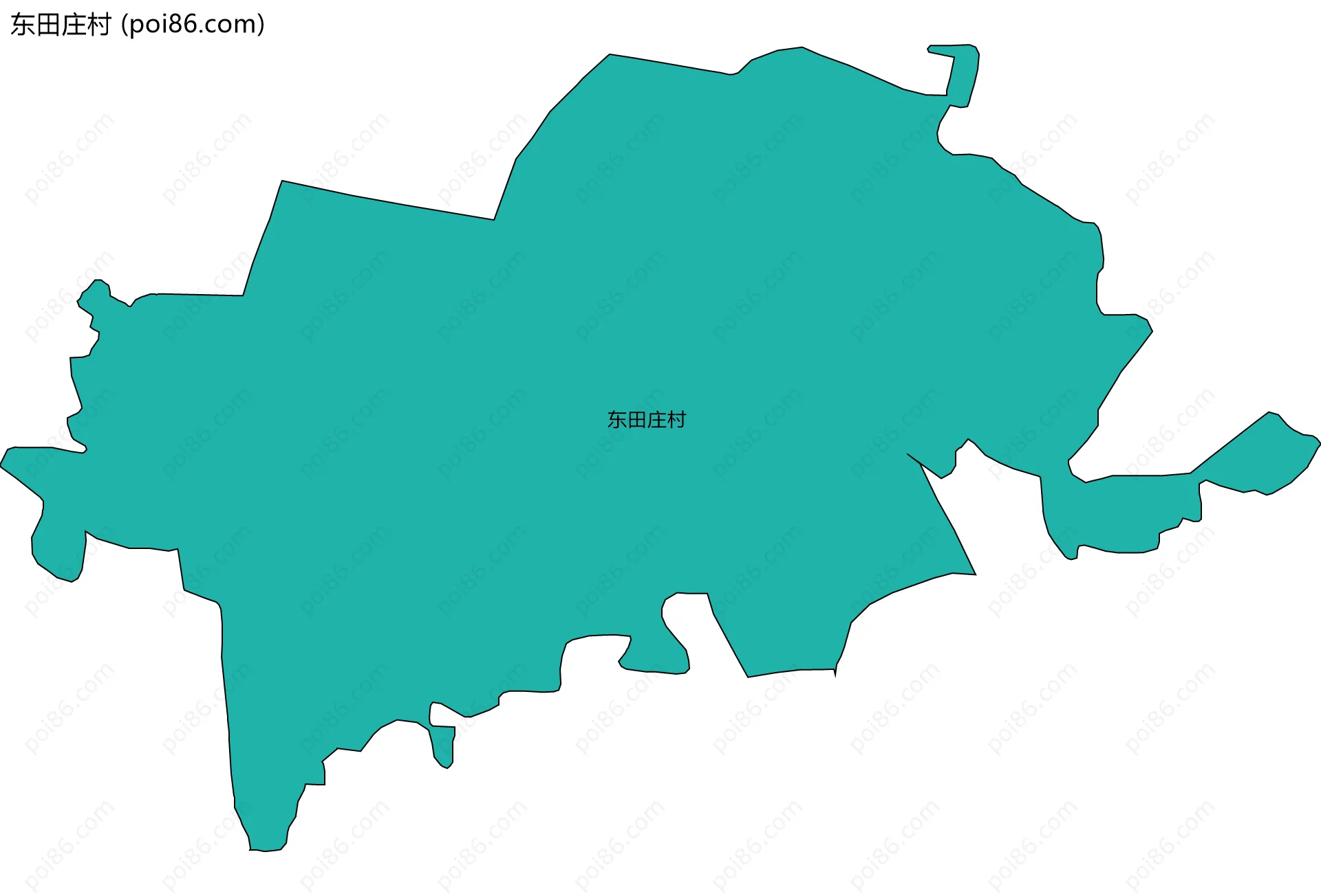 东田庄村边界地图