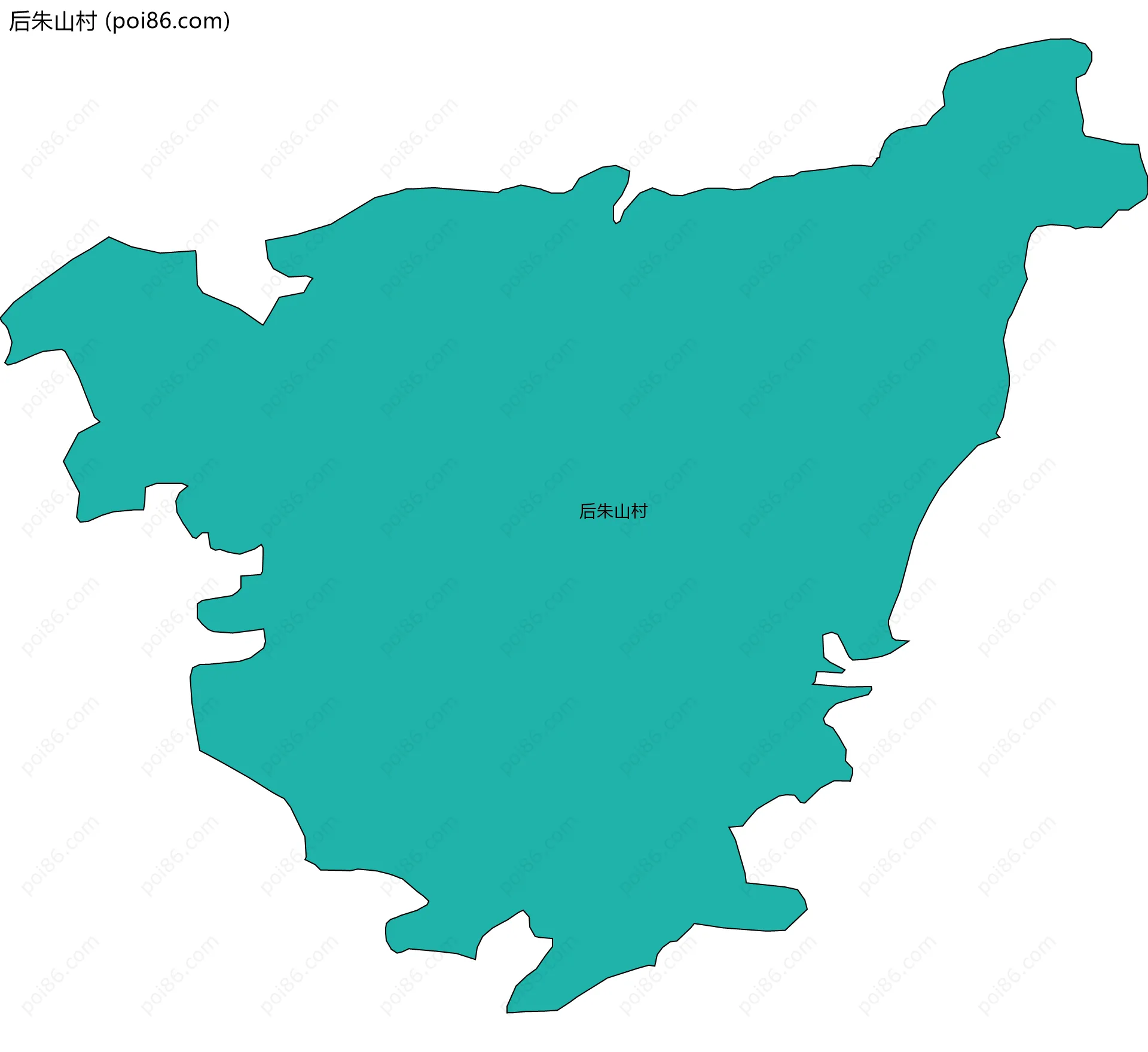 后朱山村边界地图