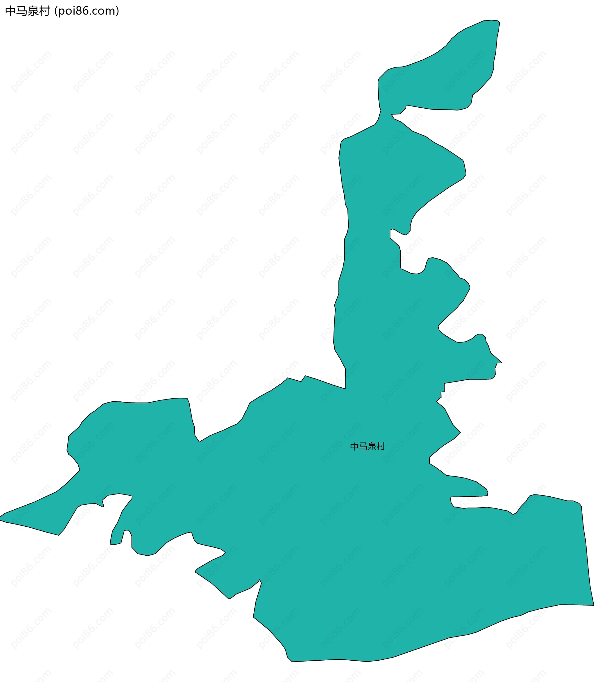 中马泉村边界地图