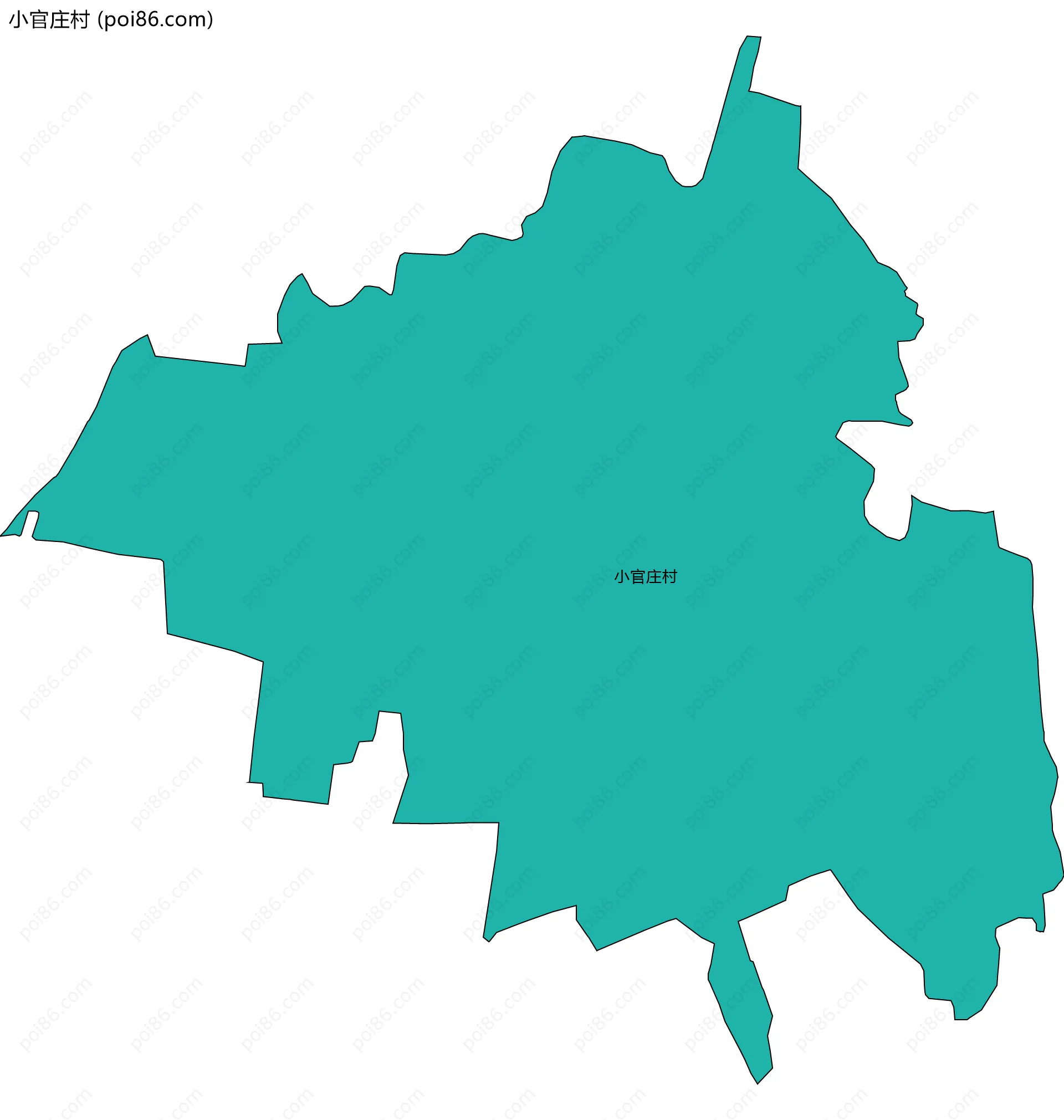 小官庄村边界地图