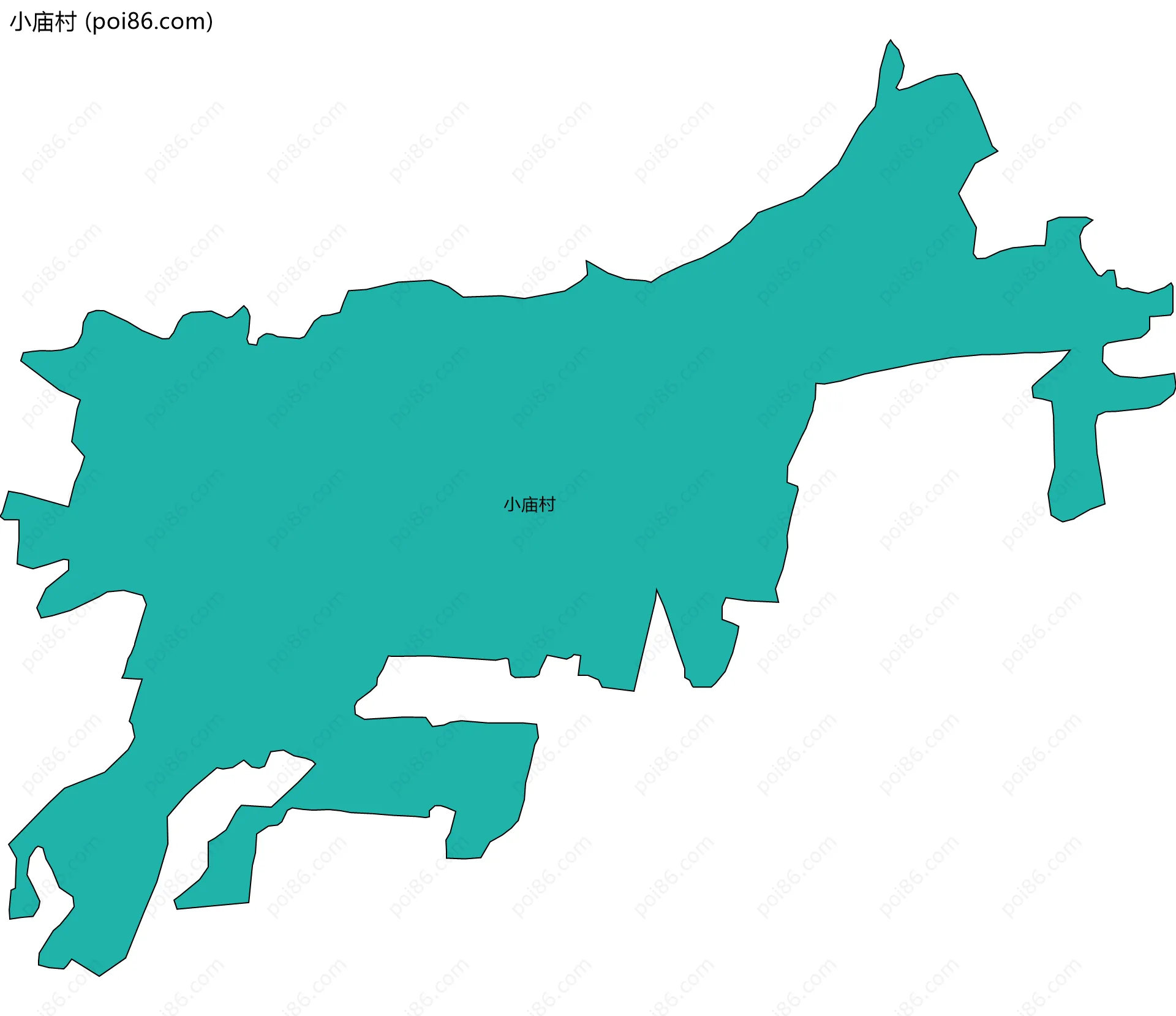 小庙村边界地图