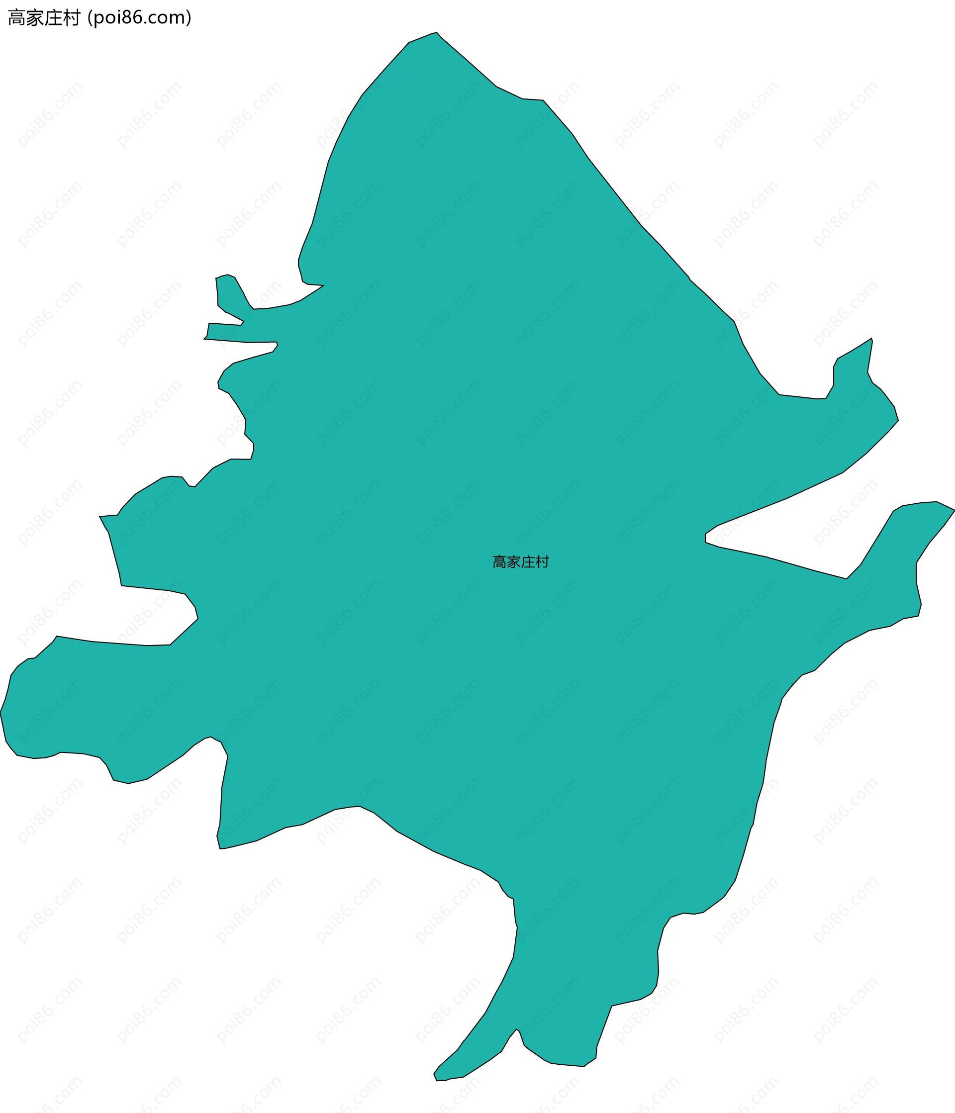 高家庄村边界地图