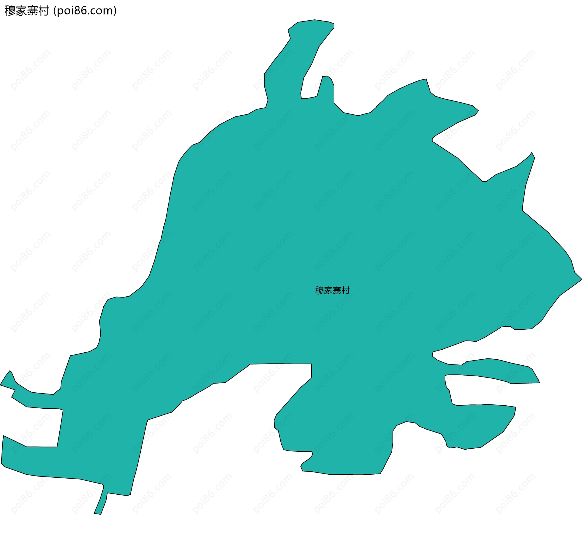 穆家寨村边界地图