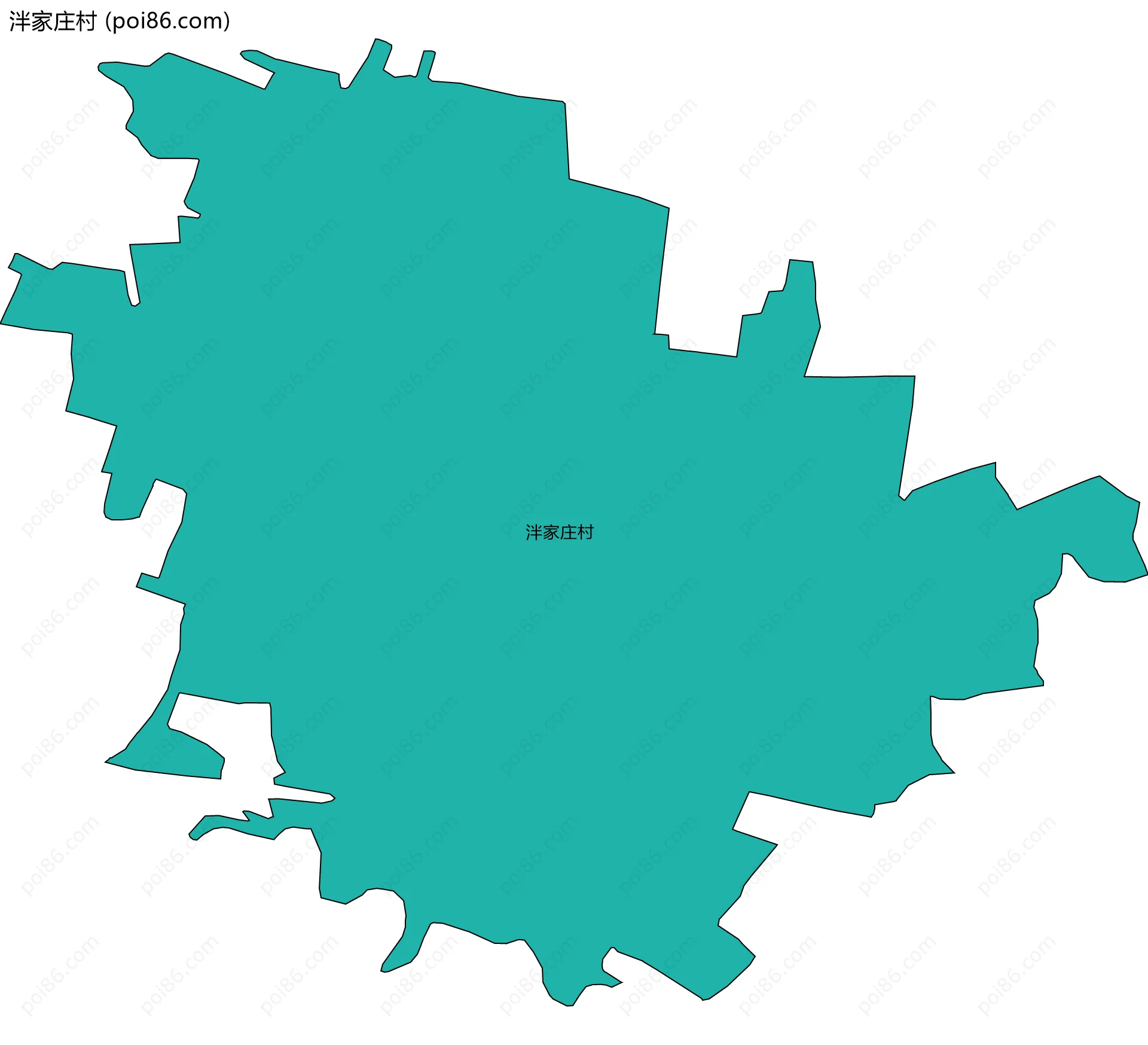 泮家庄村边界地图