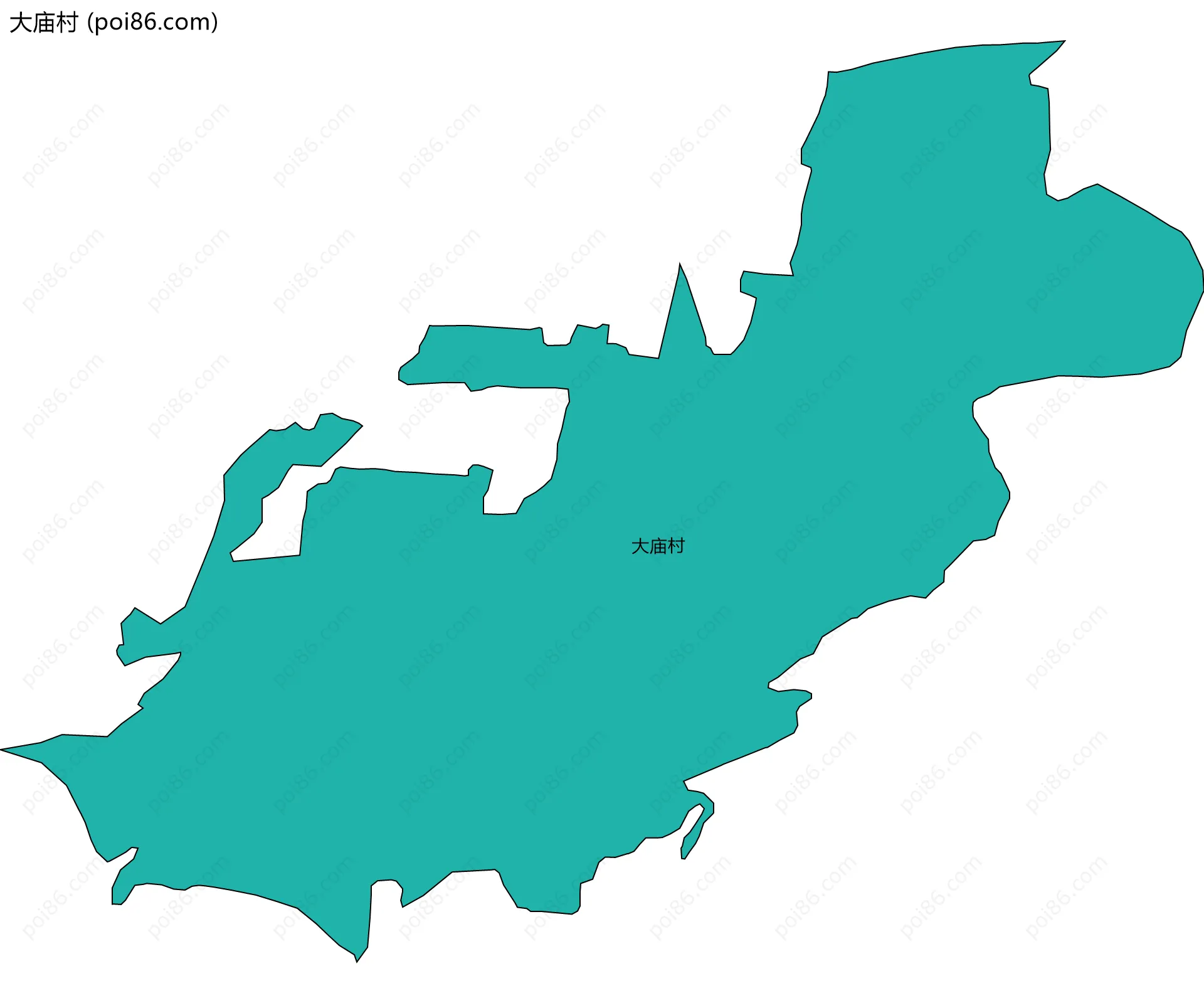 大庙村边界地图