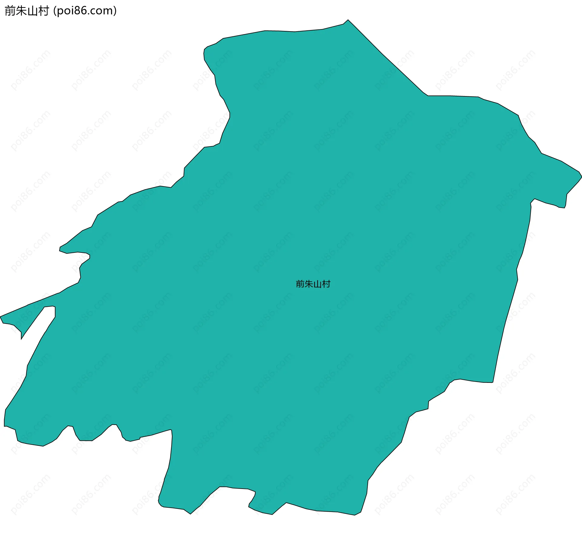前朱山村边界地图