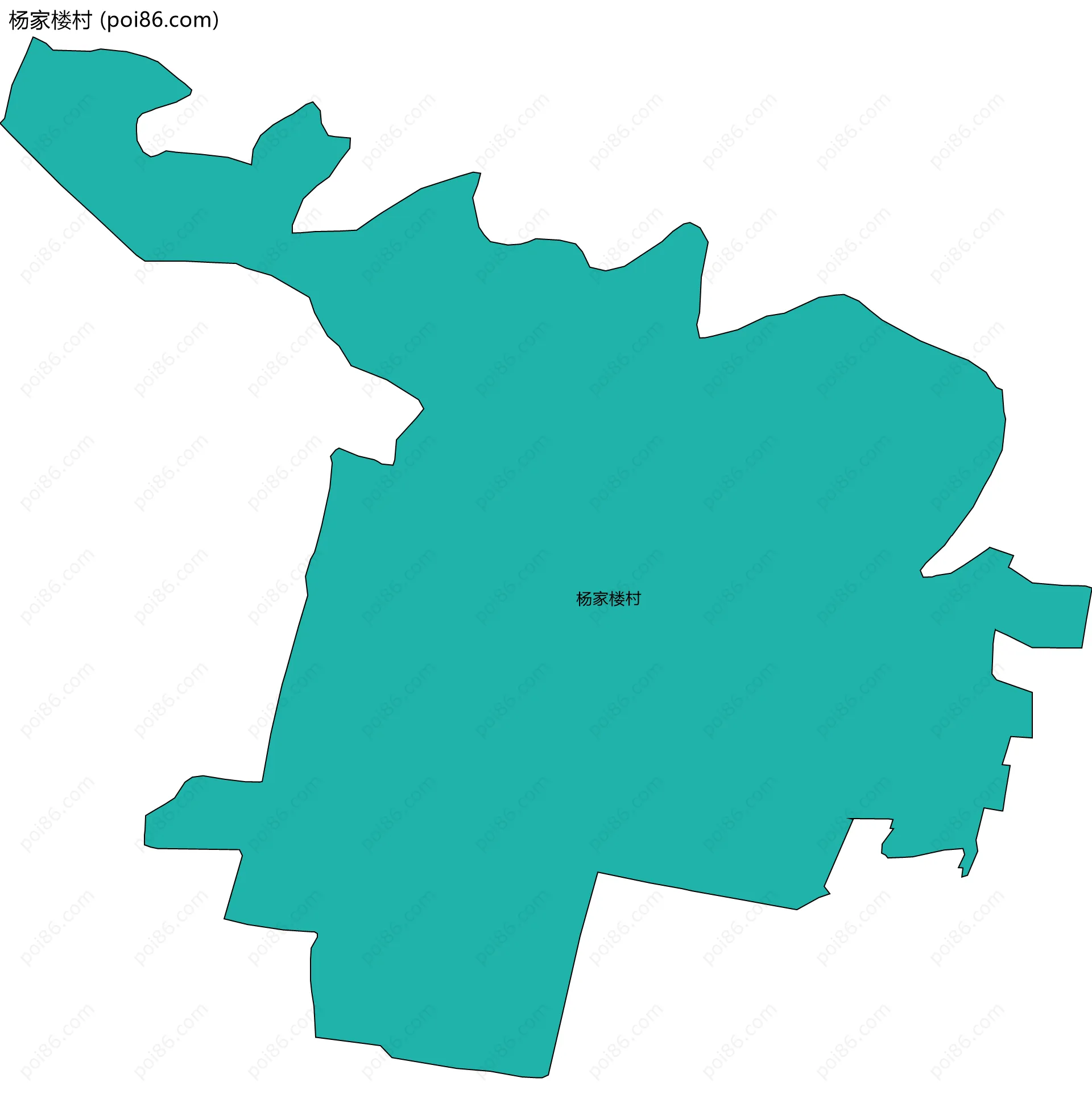 杨家楼村边界地图