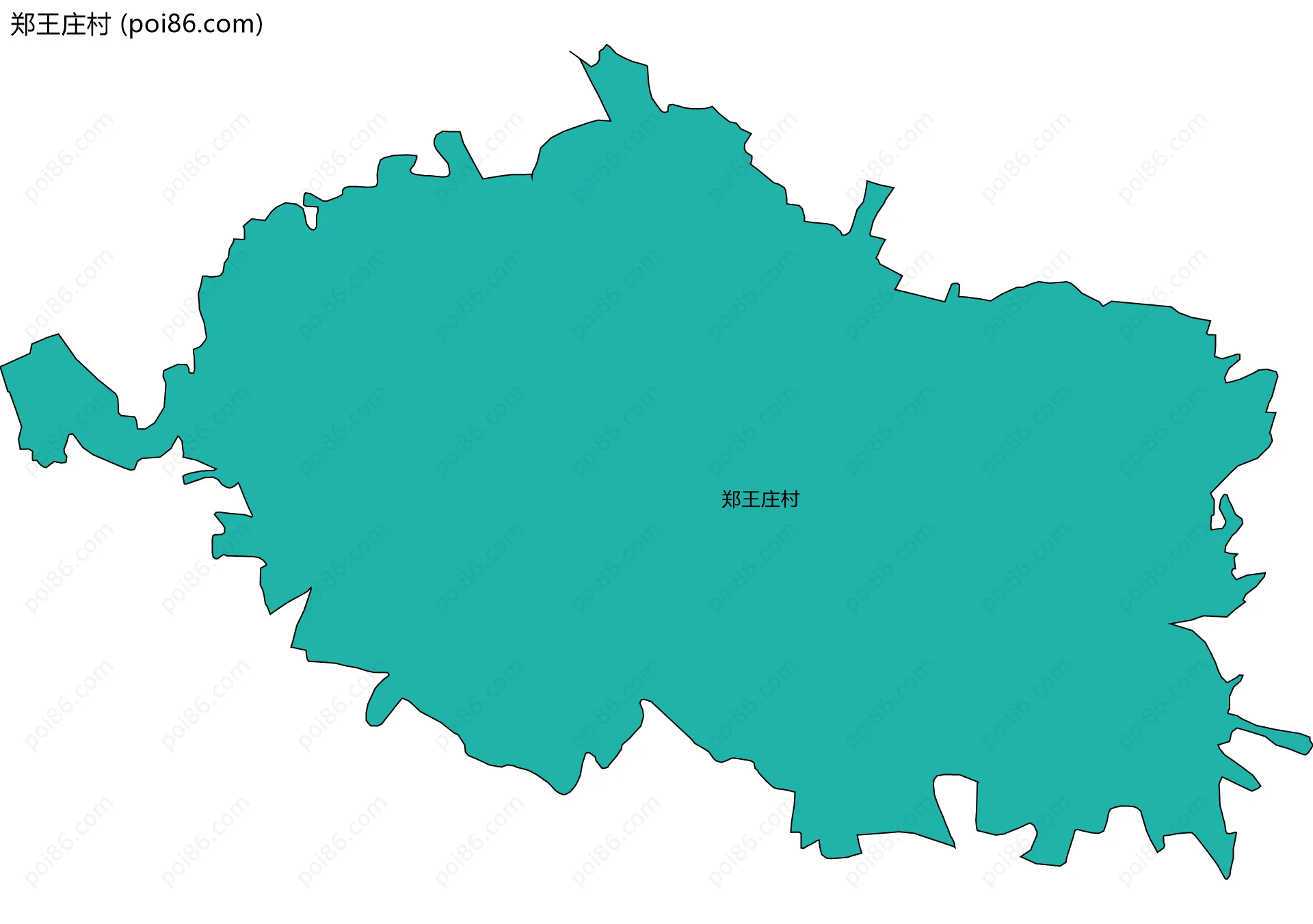 郑王庄村边界地图