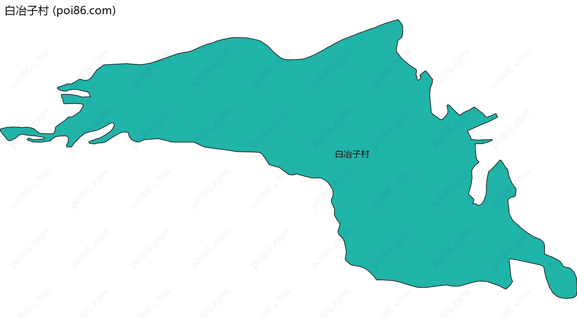 白冶子村边界地图