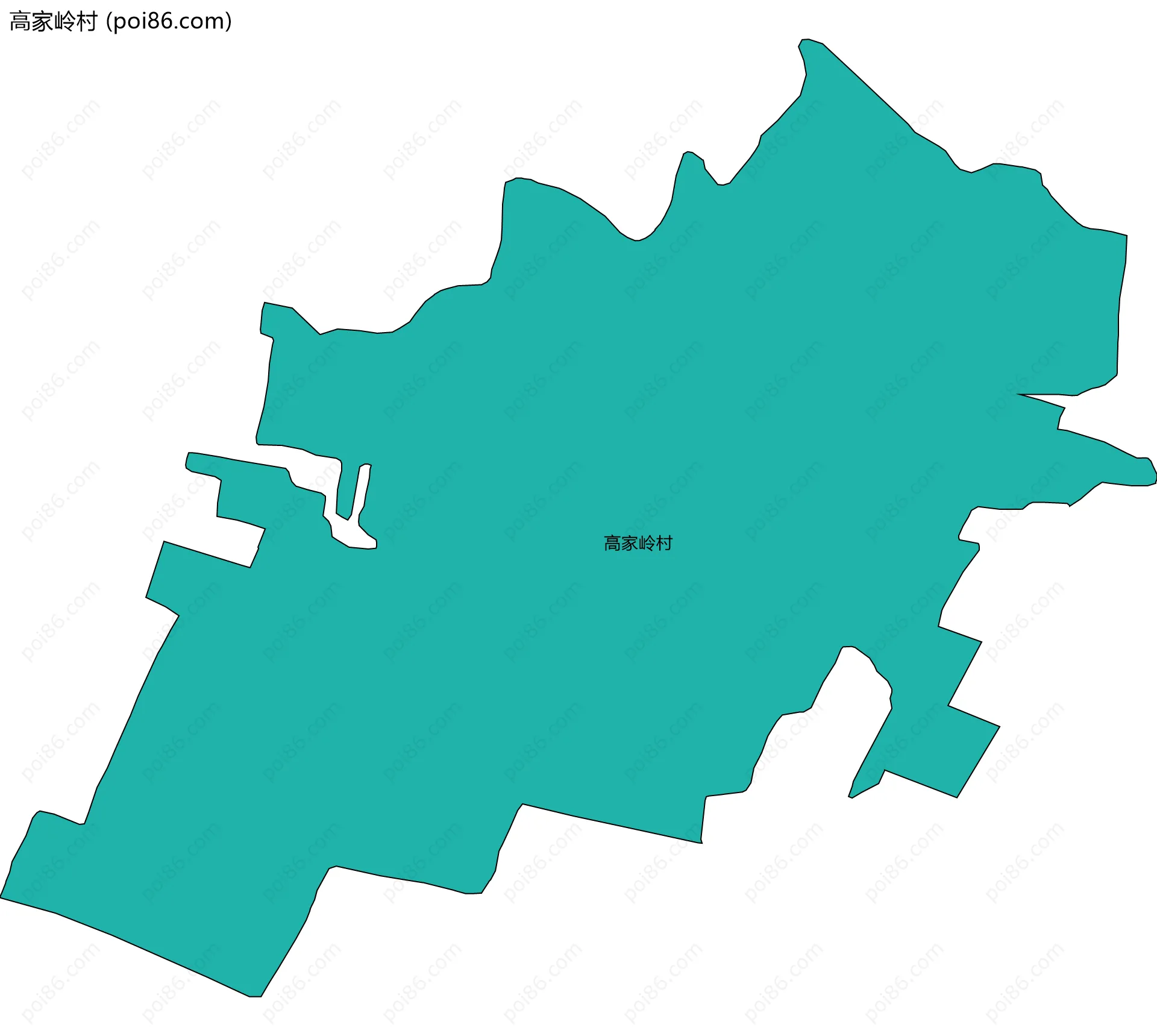 高家岭村边界地图