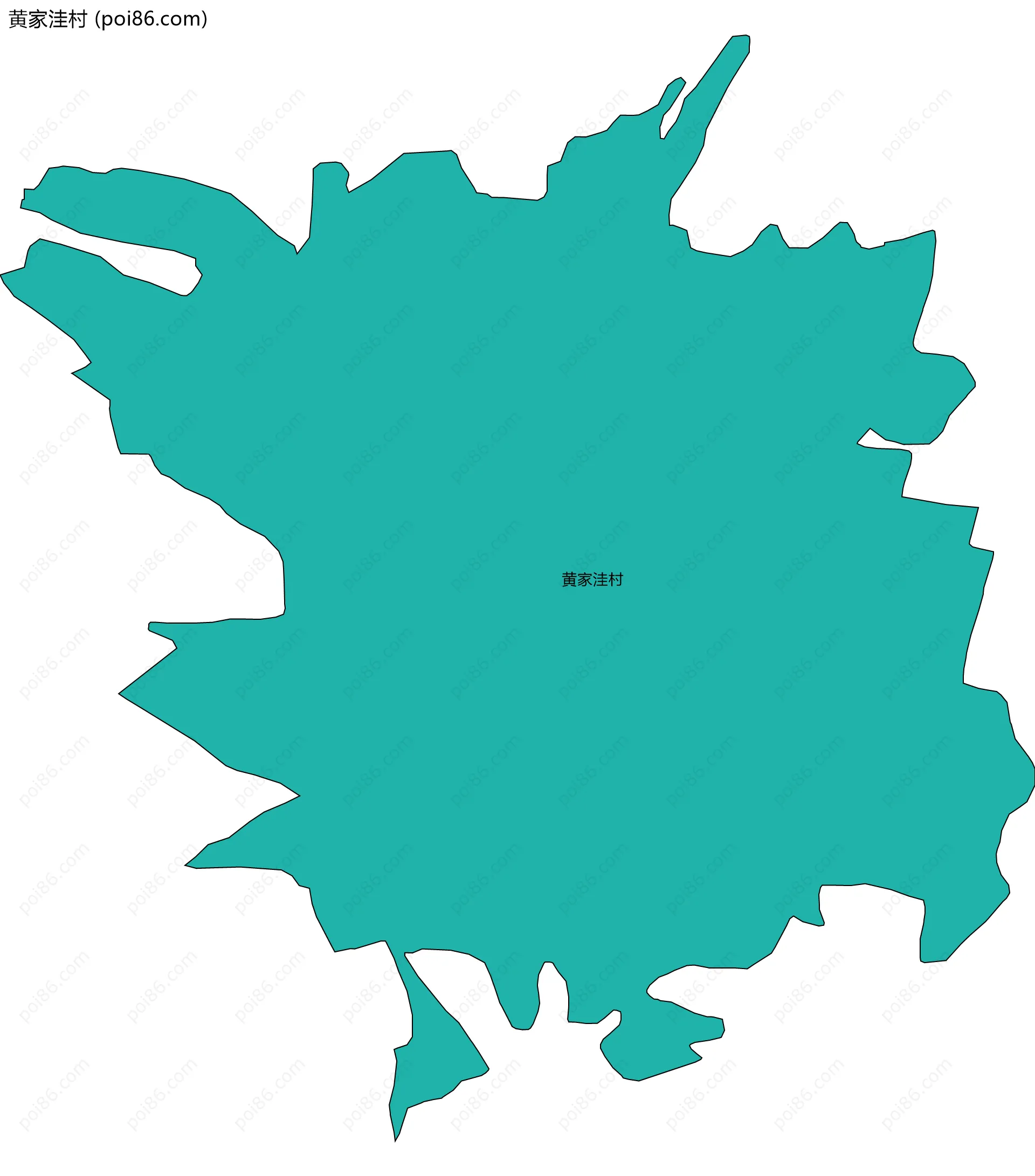 黄家洼村边界地图