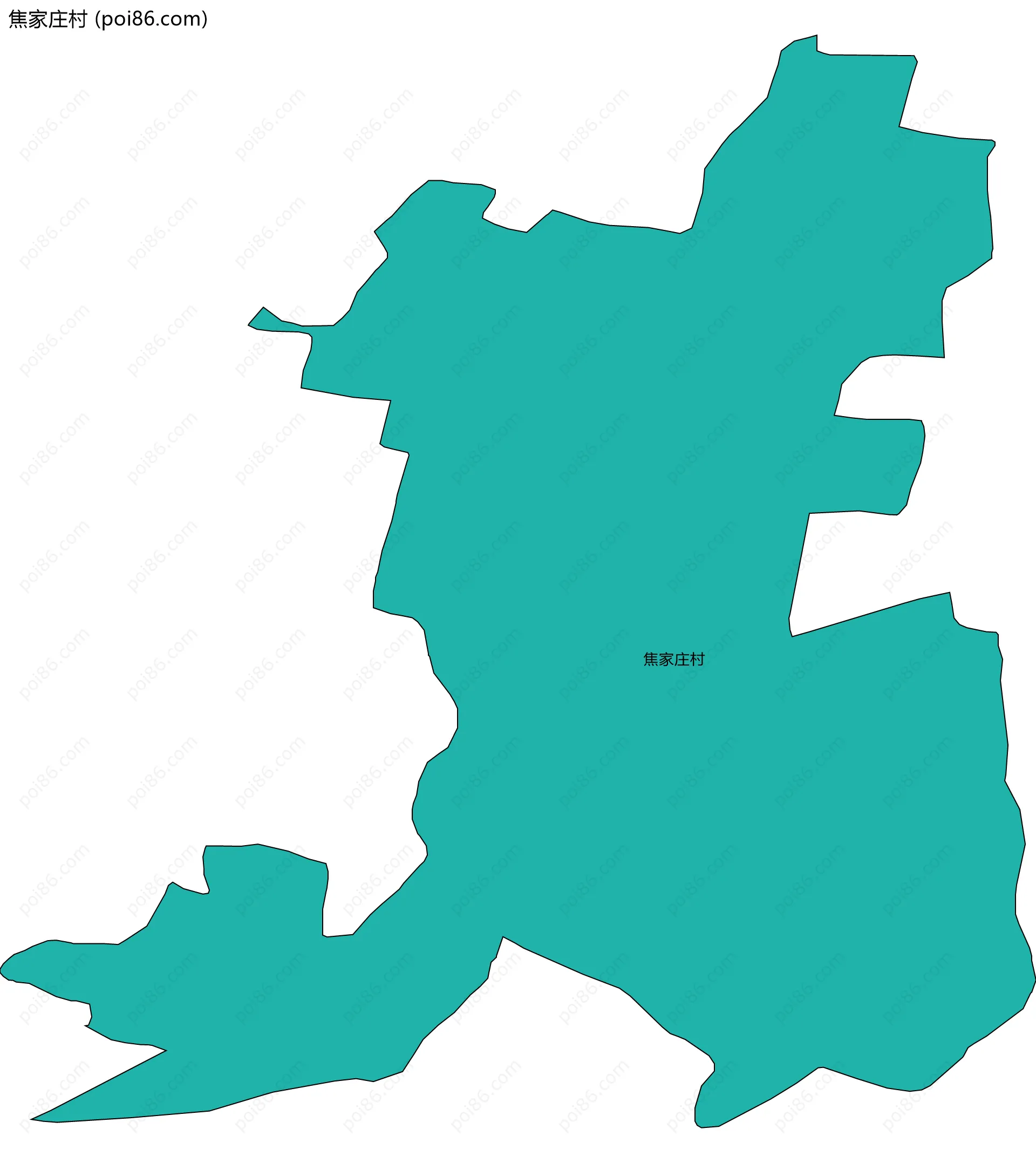 焦家庄村边界地图