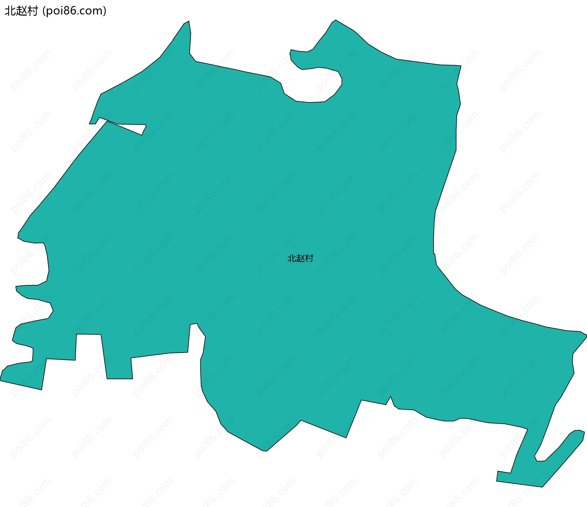 北赵村边界地图