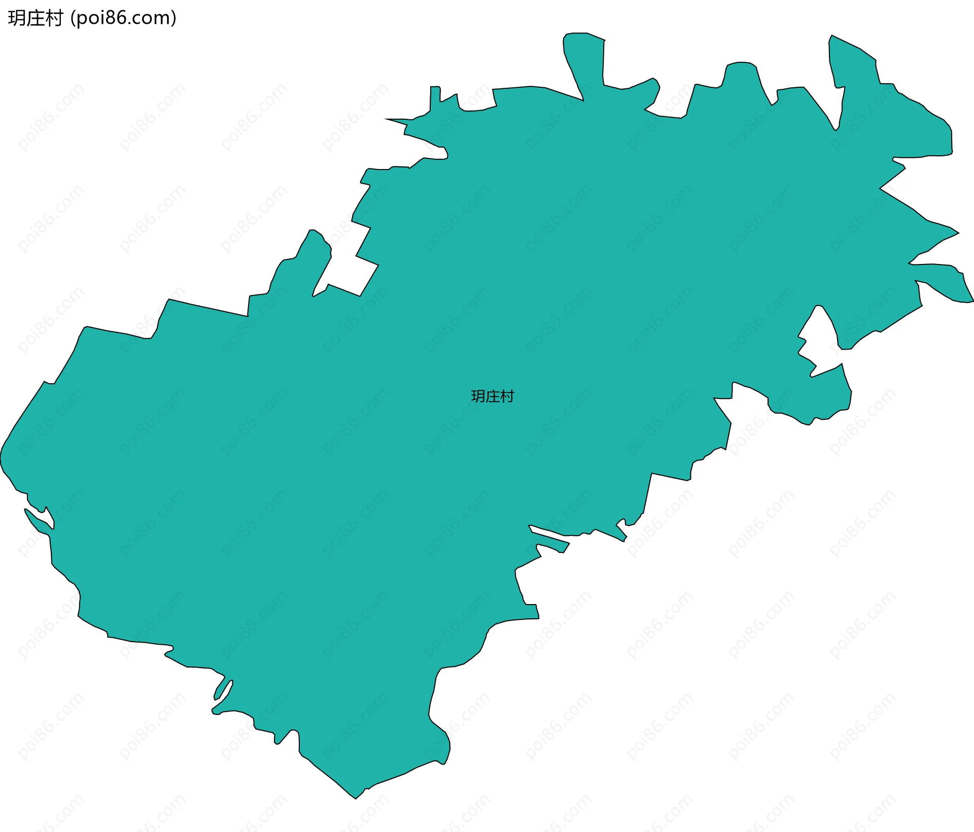 玥庄村边界地图