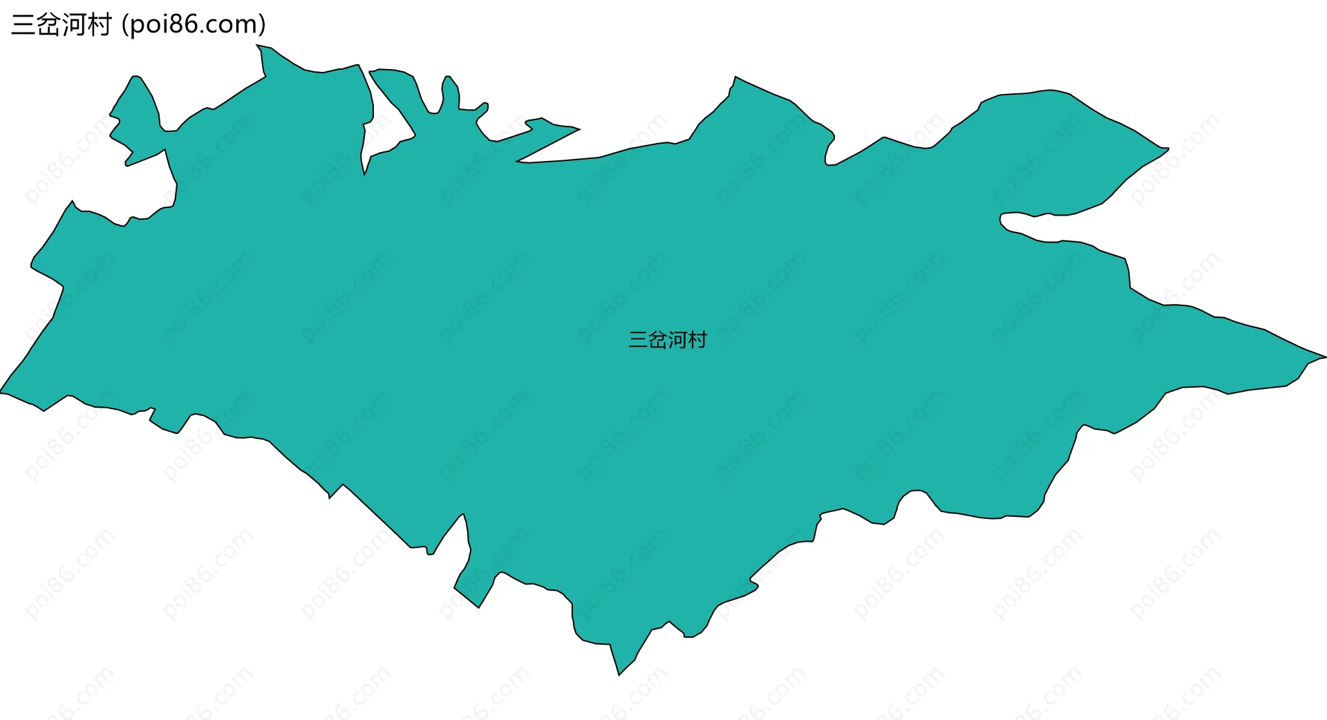 三岔河村边界地图